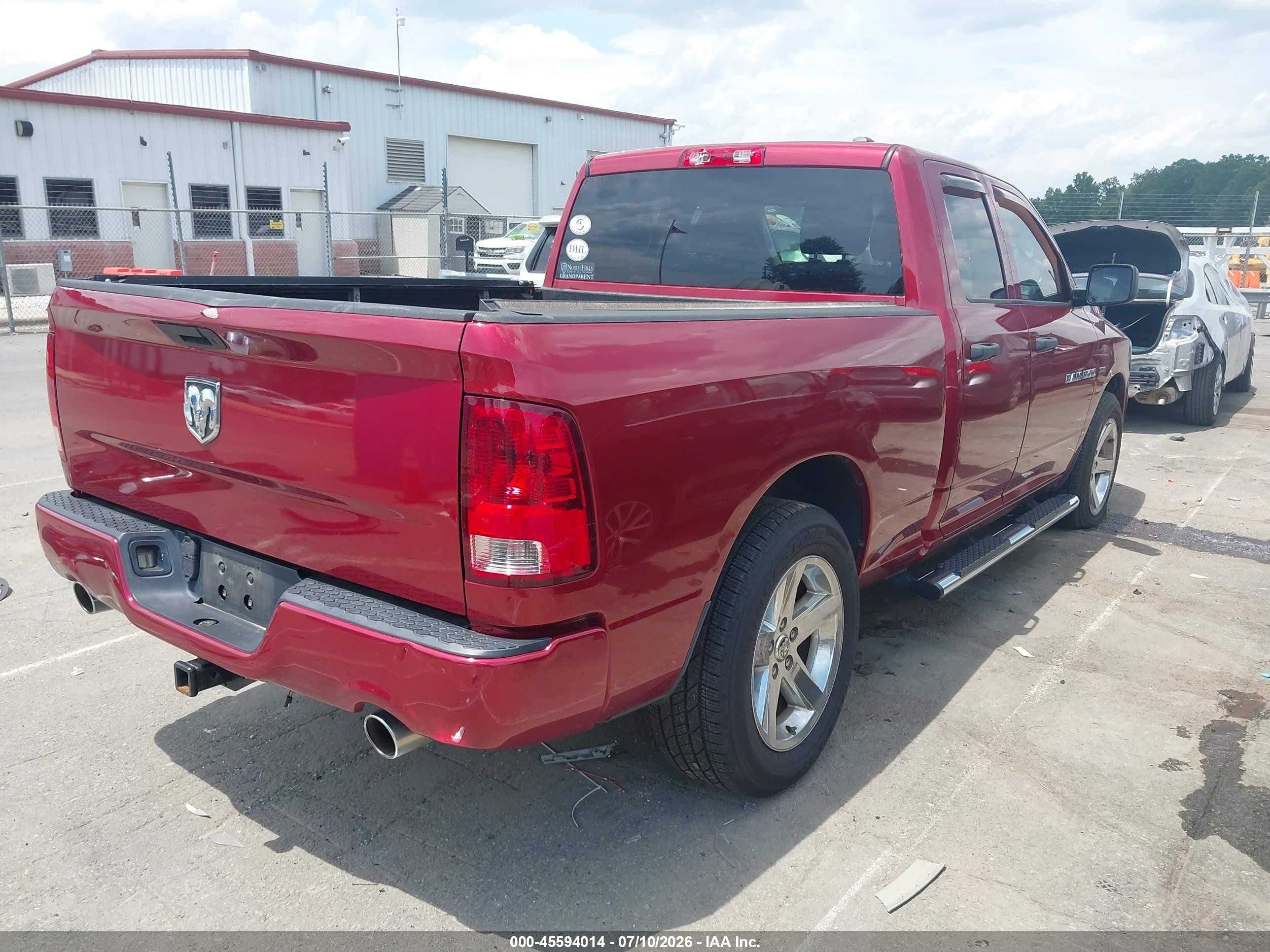 2012 Ram 1500 Express Red vin: 1C6RD6FT6CS242226