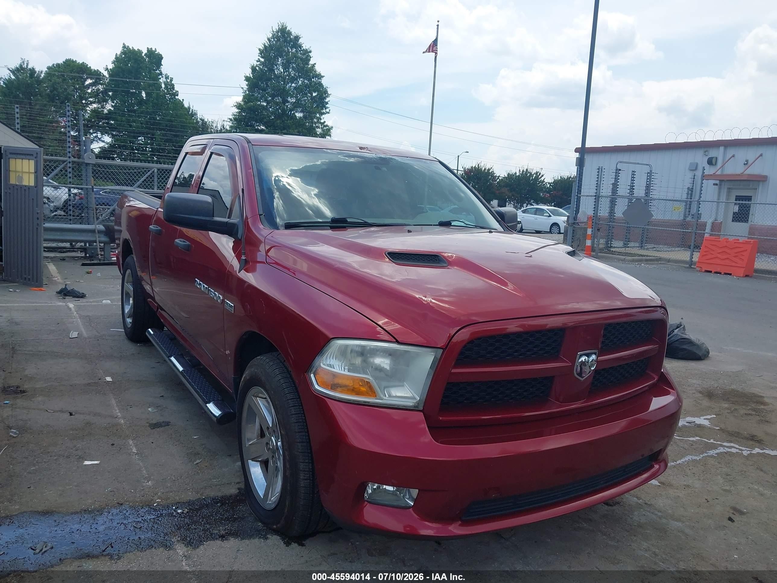 2012 Ram 1500 Express Red vin: 1C6RD6FT6CS242226
