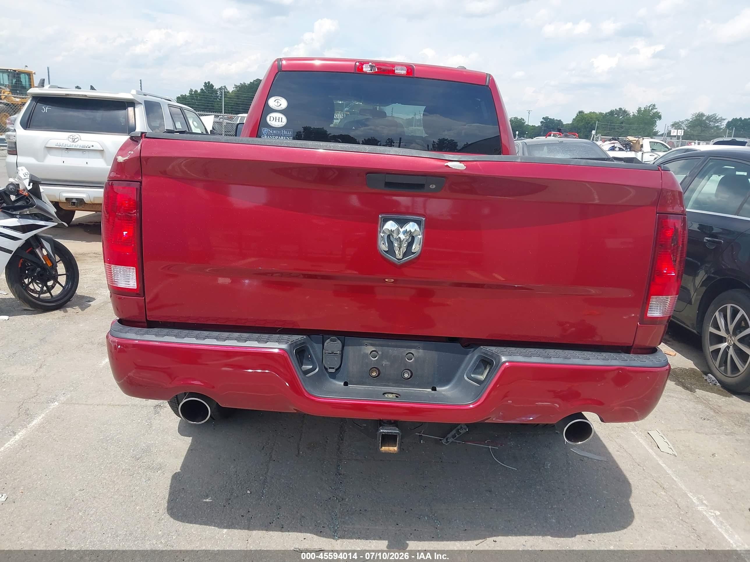 2012 Ram 1500 Express Red vin: 1C6RD6FT6CS242226
