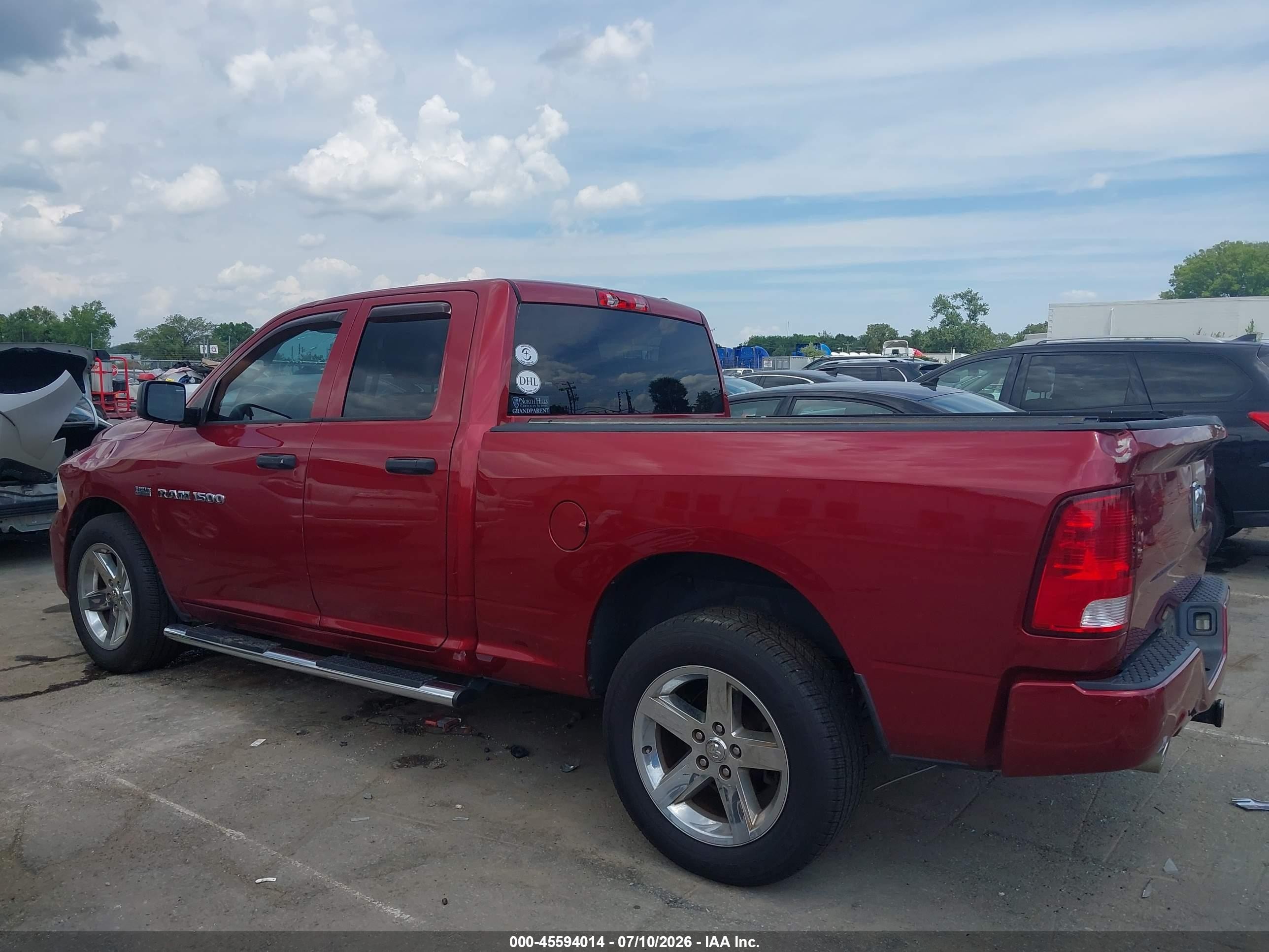 2012 Ram 1500 Express Red vin: 1C6RD6FT6CS242226