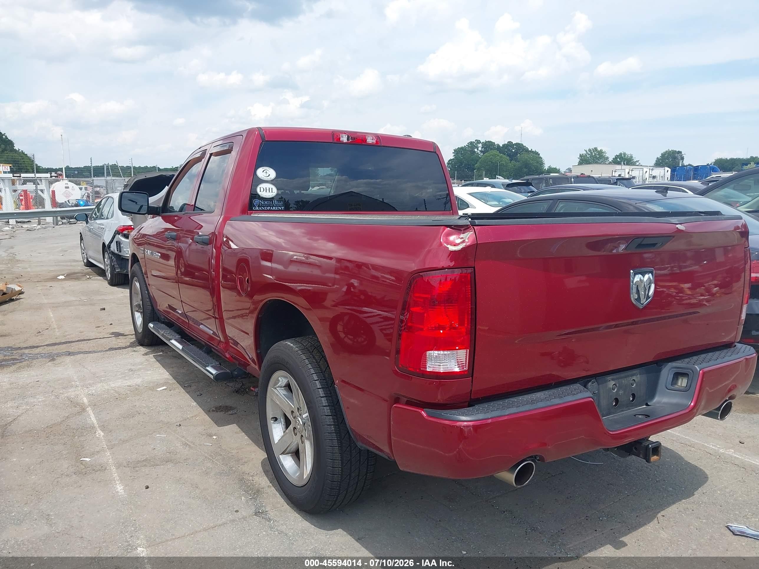 2012 Ram 1500 Express Red vin: 1C6RD6FT6CS242226