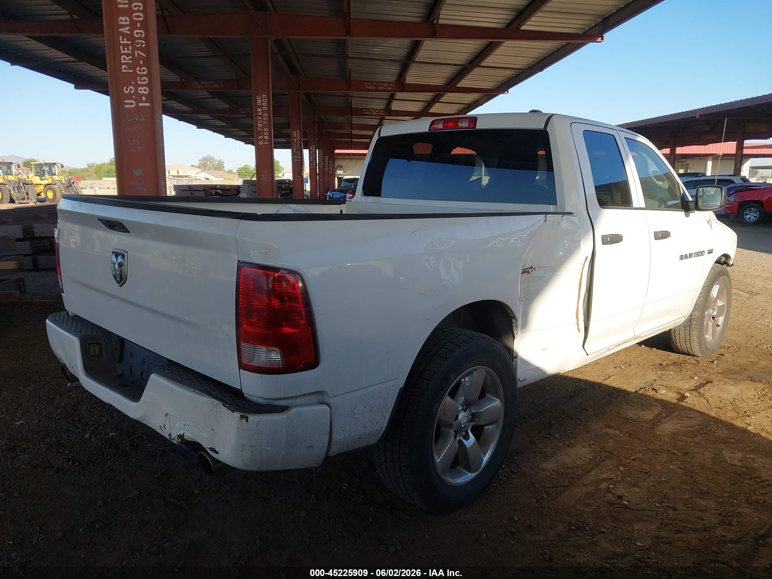 2012 Ram 1500 St White vin: 1C6RD6FT7CS212524