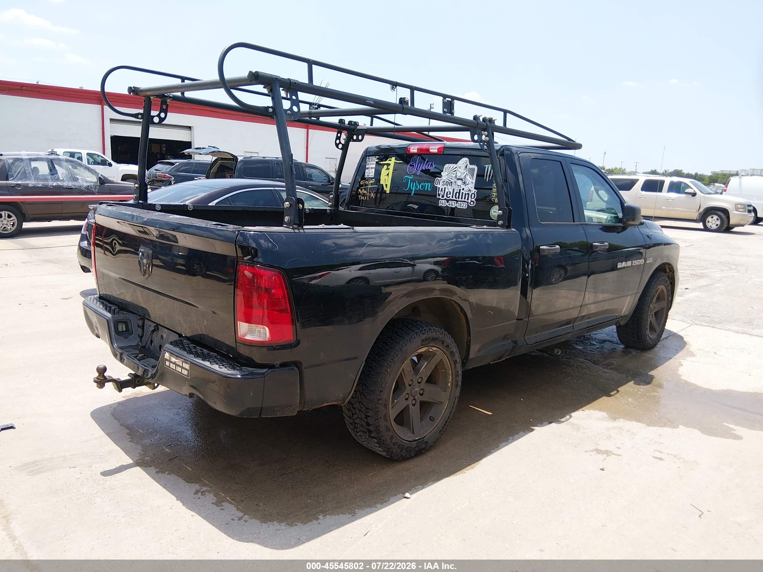 2012 Ram 1500 St Black vin: 1C6RD6FT7CS249086