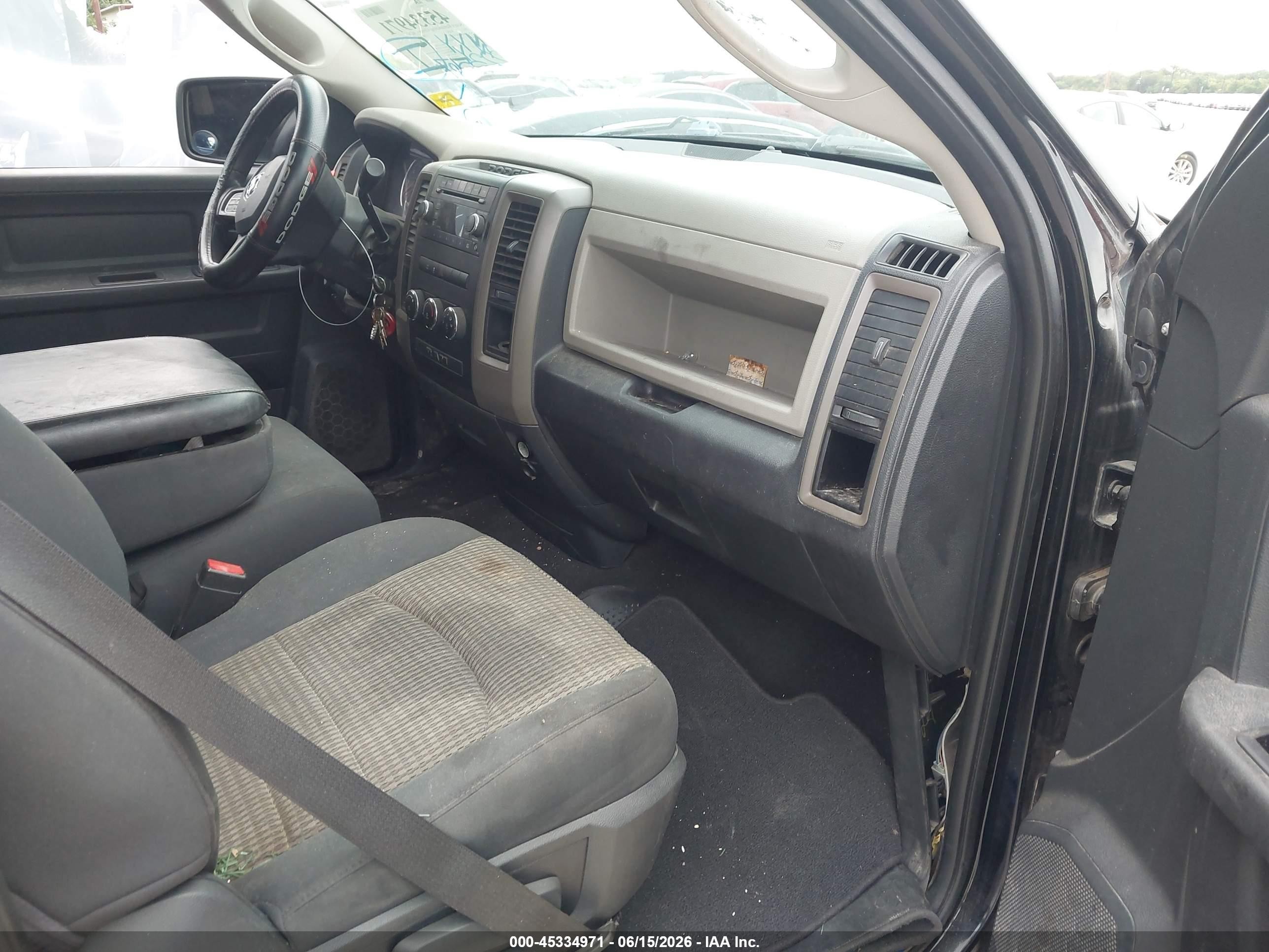 2012 Ram 1500 St Black vin: 1C6RD6FT8CS236167