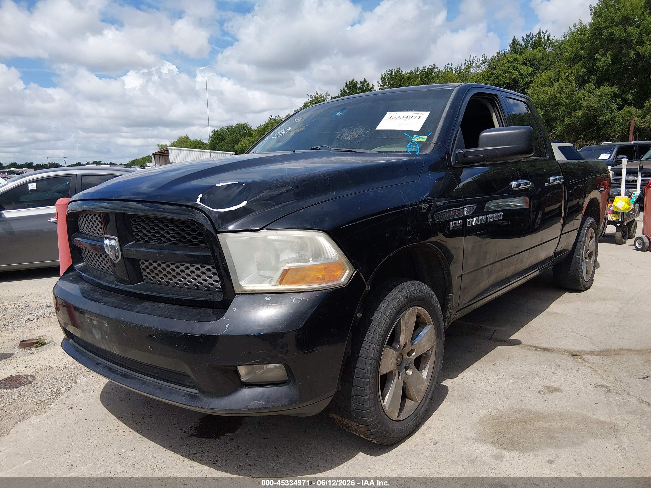 2012 Ram 1500 St Black vin: 1C6RD6FT8CS236167