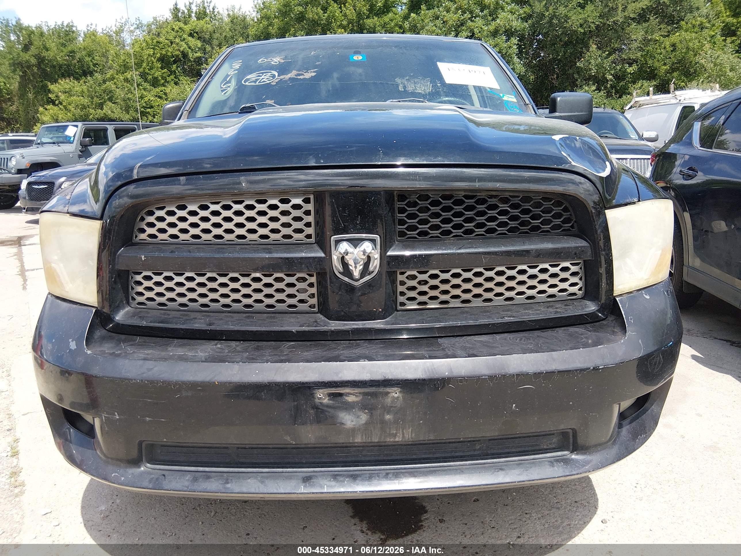 2012 Ram 1500 St Black vin: 1C6RD6FT8CS236167