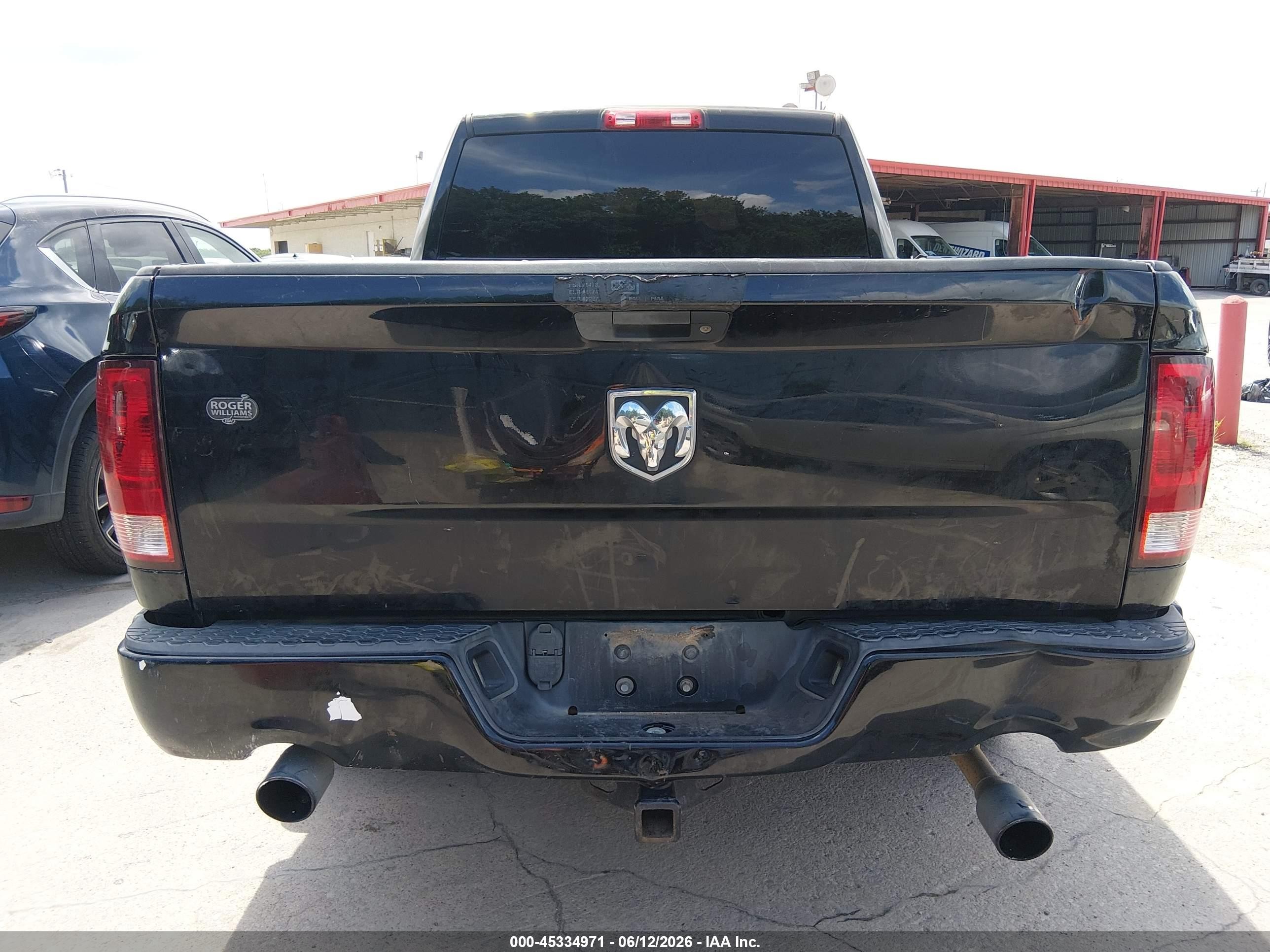2012 Ram 1500 St Black vin: 1C6RD6FT8CS236167