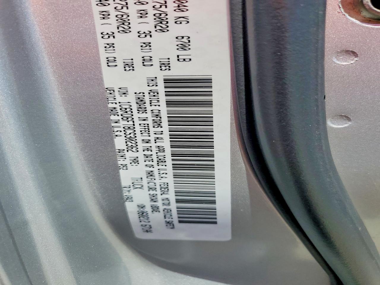 2012 Dodge Ram 1500 St Silver vin: 1C6RD6FT8CS302362
