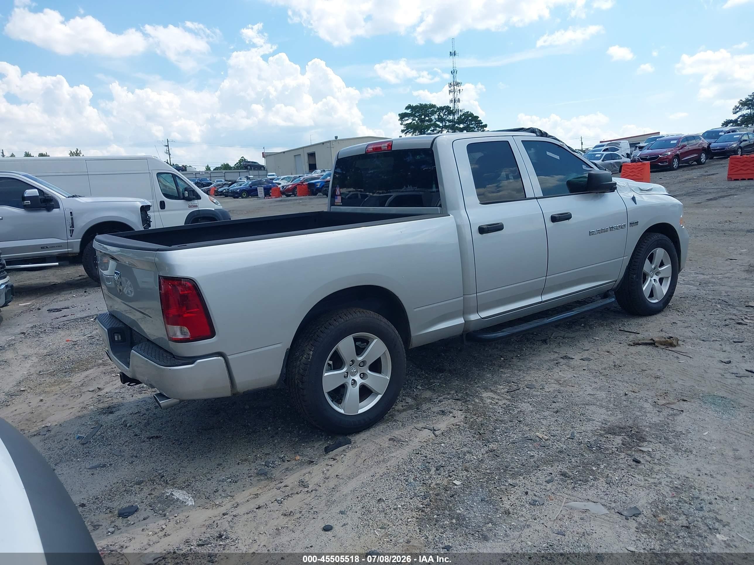 2012 Ram 1500 Express Серый vin: 1C6RD6FT9CS242530