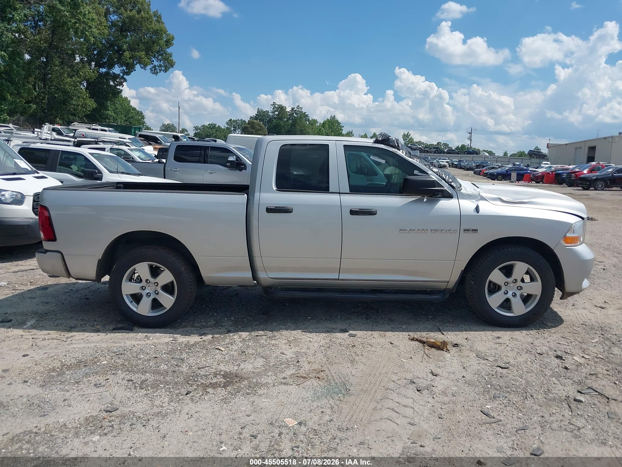 2012 Ram 1500 Express Серый vin: 1C6RD6FT9CS242530