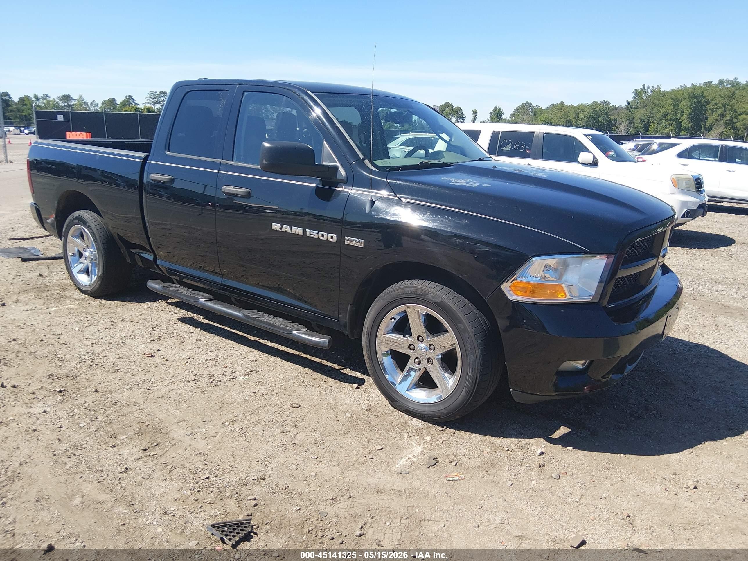 2012 Ram 1500 St Черный vin: 1C6RD6FTXCS132392