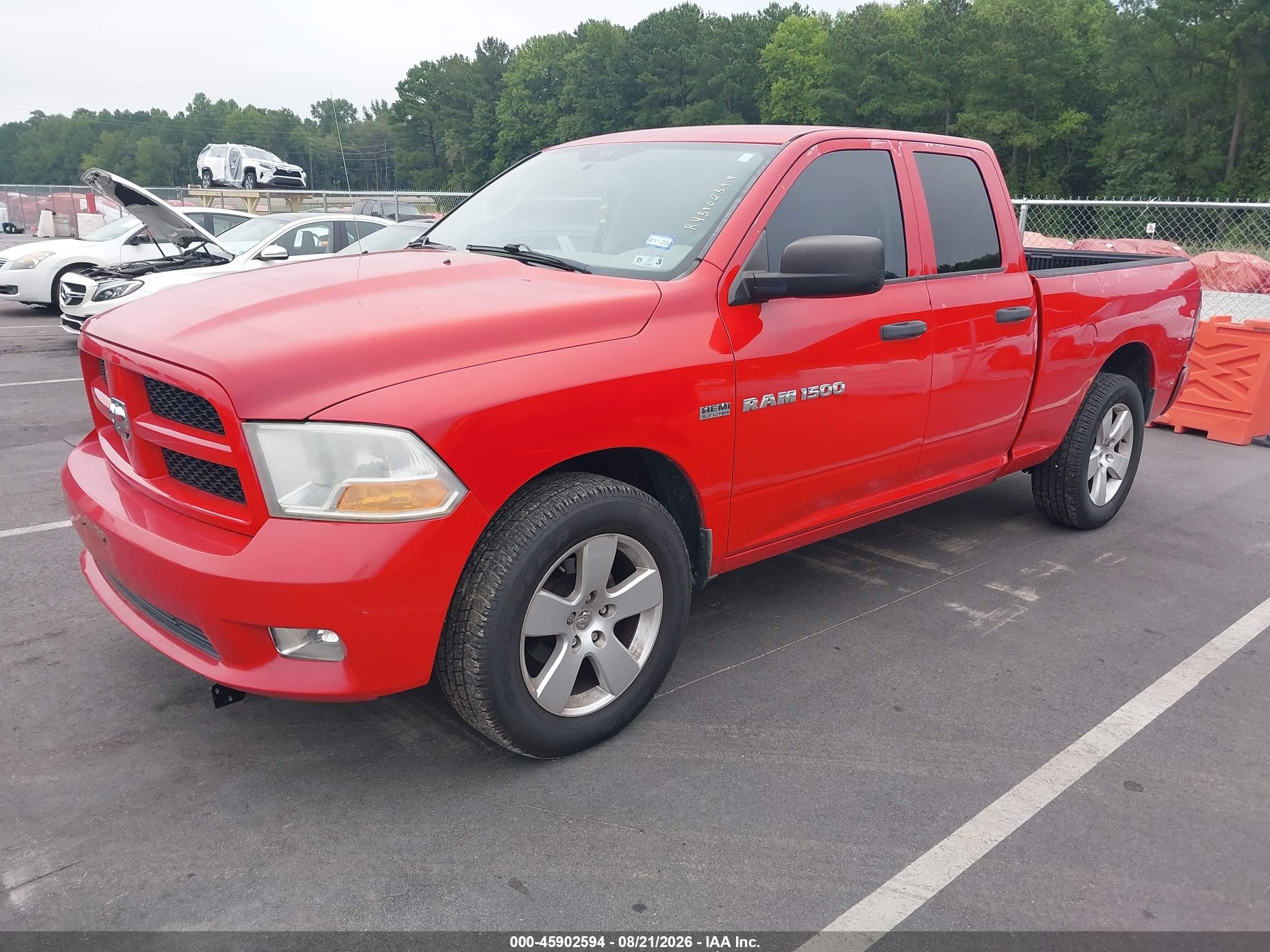 2012 Ram 1500 Express Red vin: 1C6RD6FTXCS173721