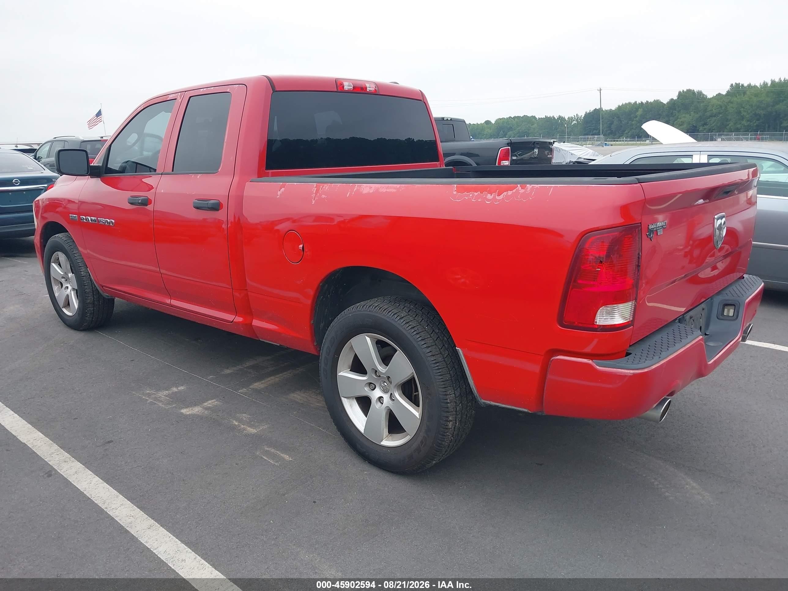 2012 Ram 1500 Express Red vin: 1C6RD6FTXCS173721