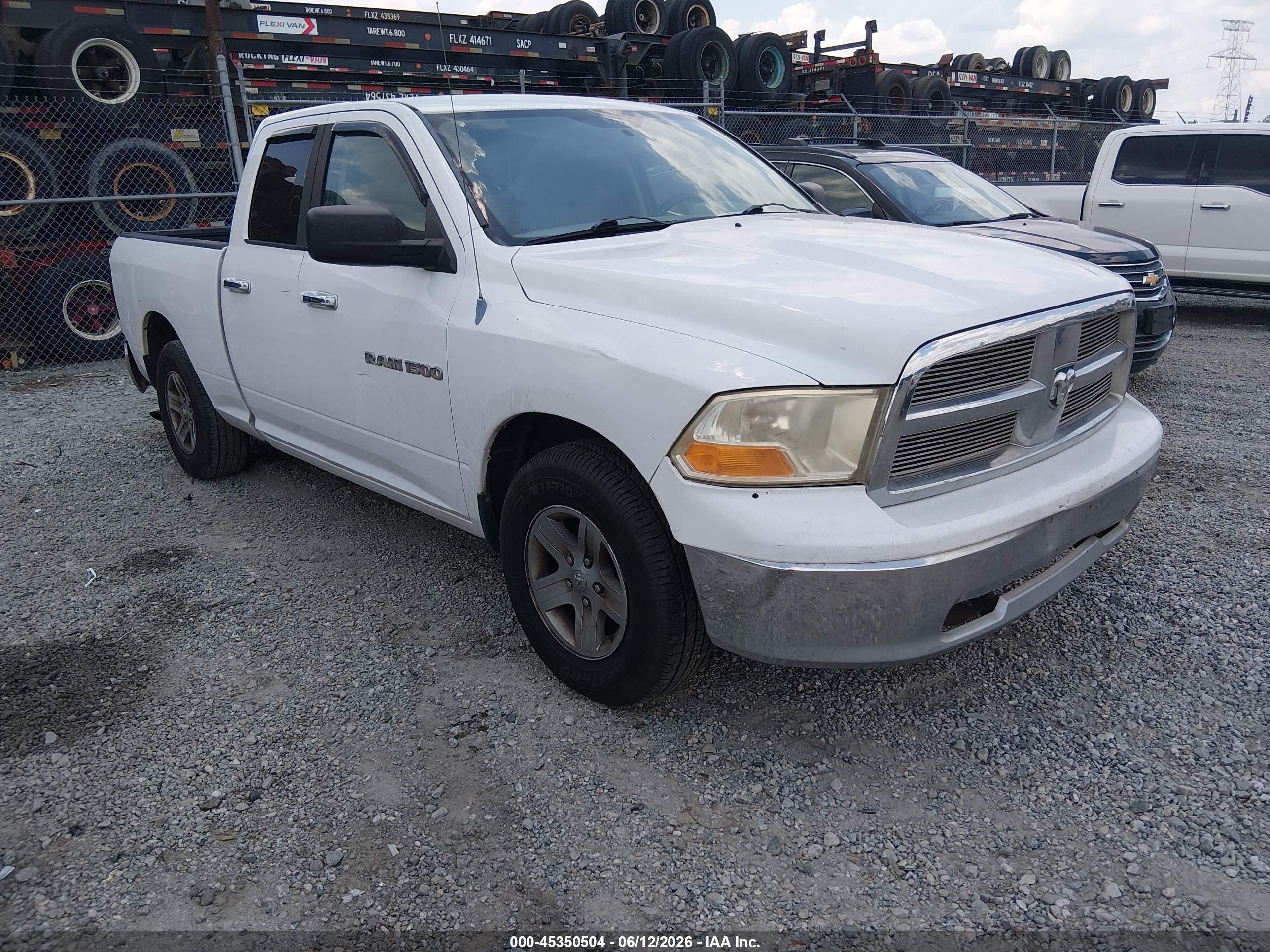 2012 Ram 1500 Slt Белый vin: 1C6RD6GP1CS265897