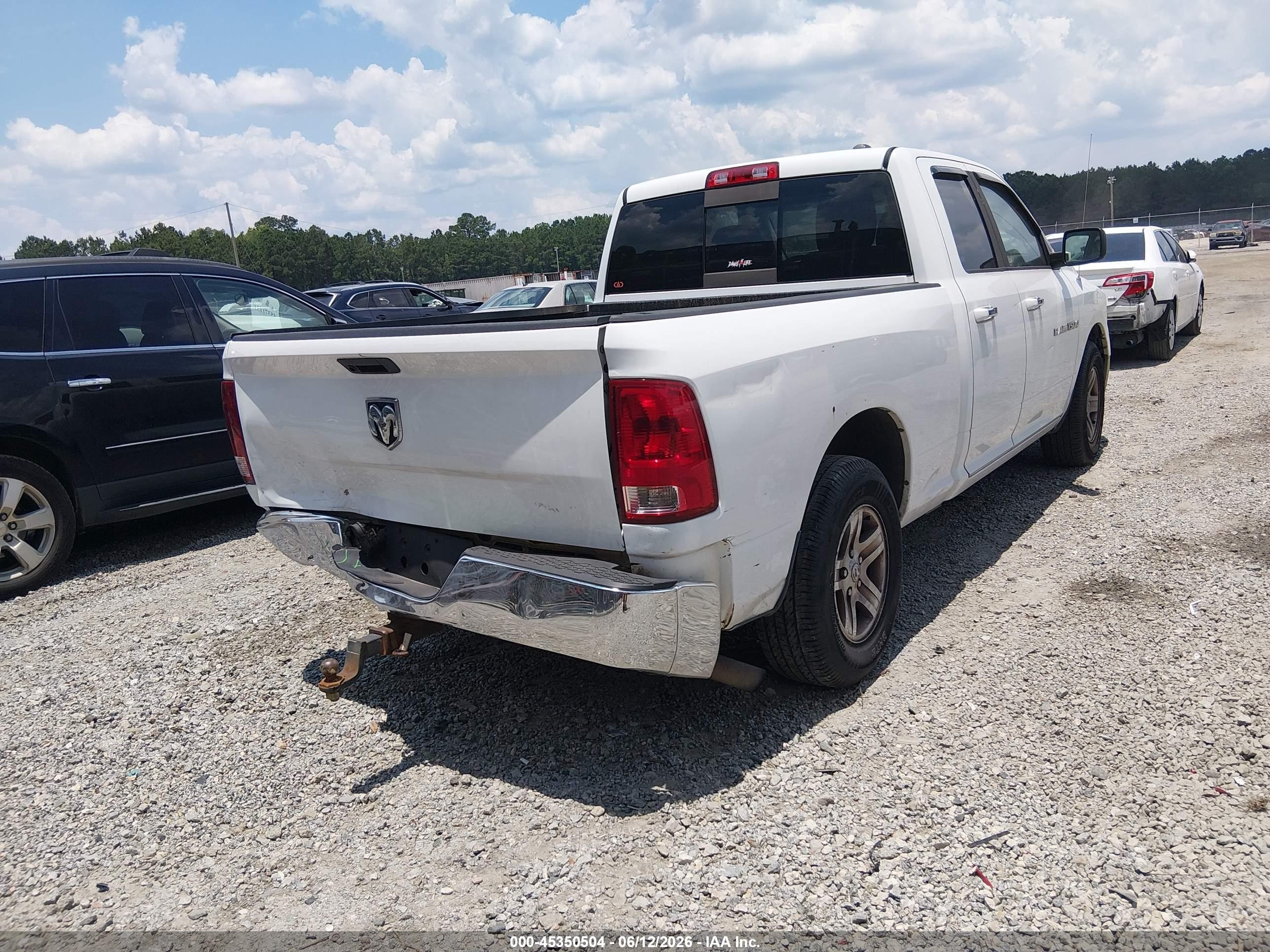 2012 Ram 1500 Slt Белый vin: 1C6RD6GP1CS265897