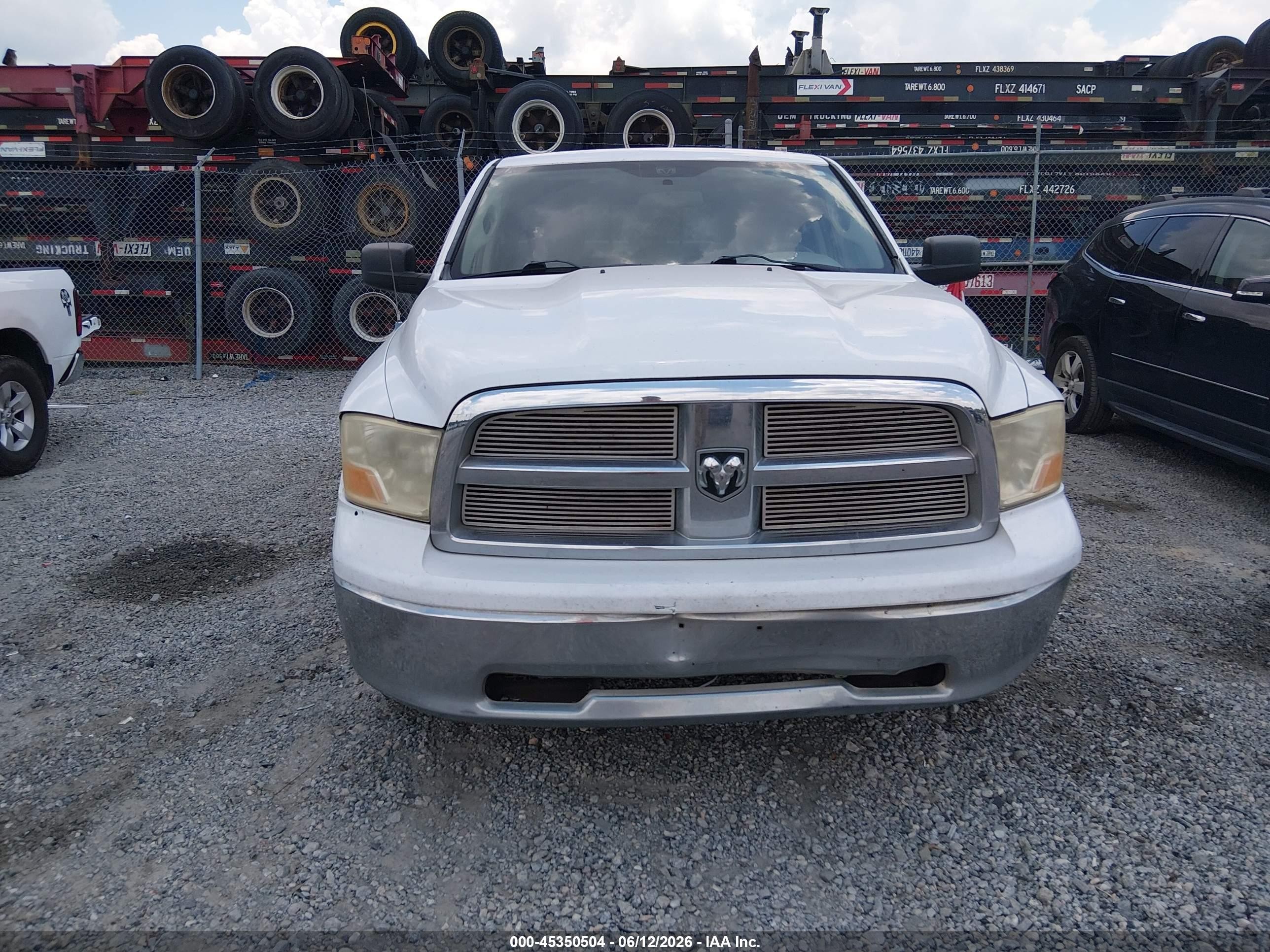 2012 Ram 1500 Slt Белый vin: 1C6RD6GP1CS265897