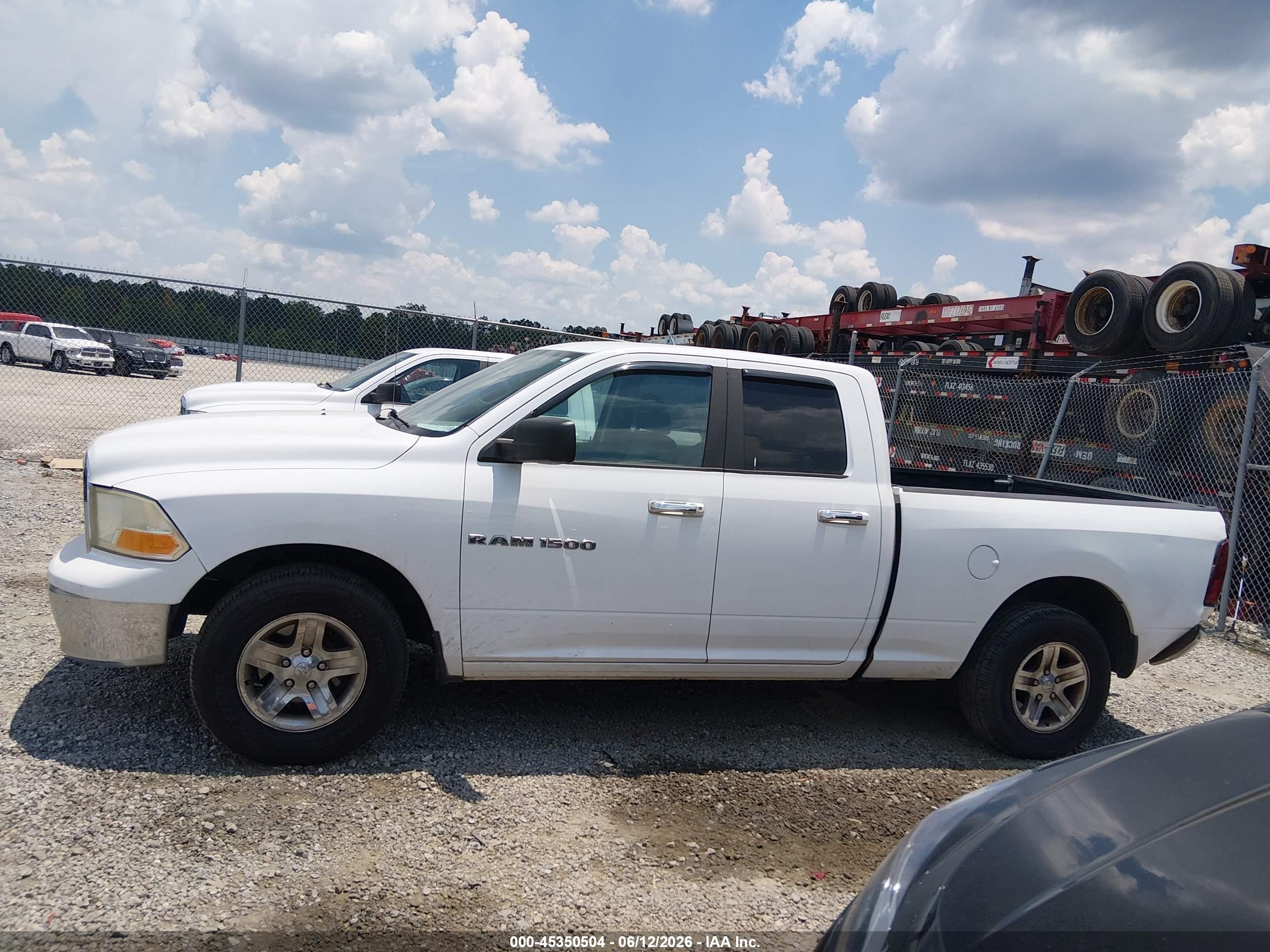 2012 Ram 1500 Slt Белый vin: 1C6RD6GP1CS265897
