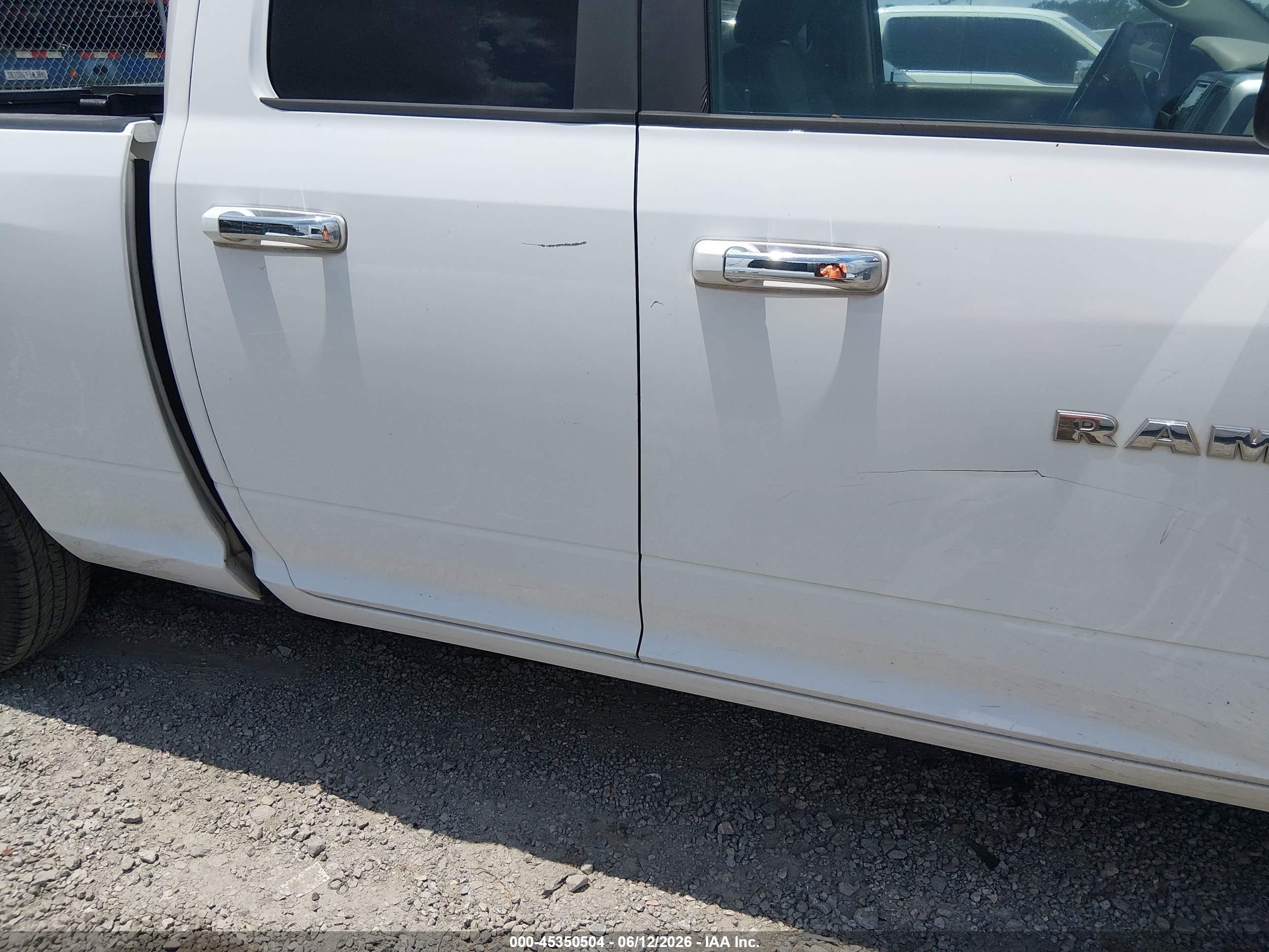 2012 Ram 1500 Slt Белый vin: 1C6RD6GP1CS265897