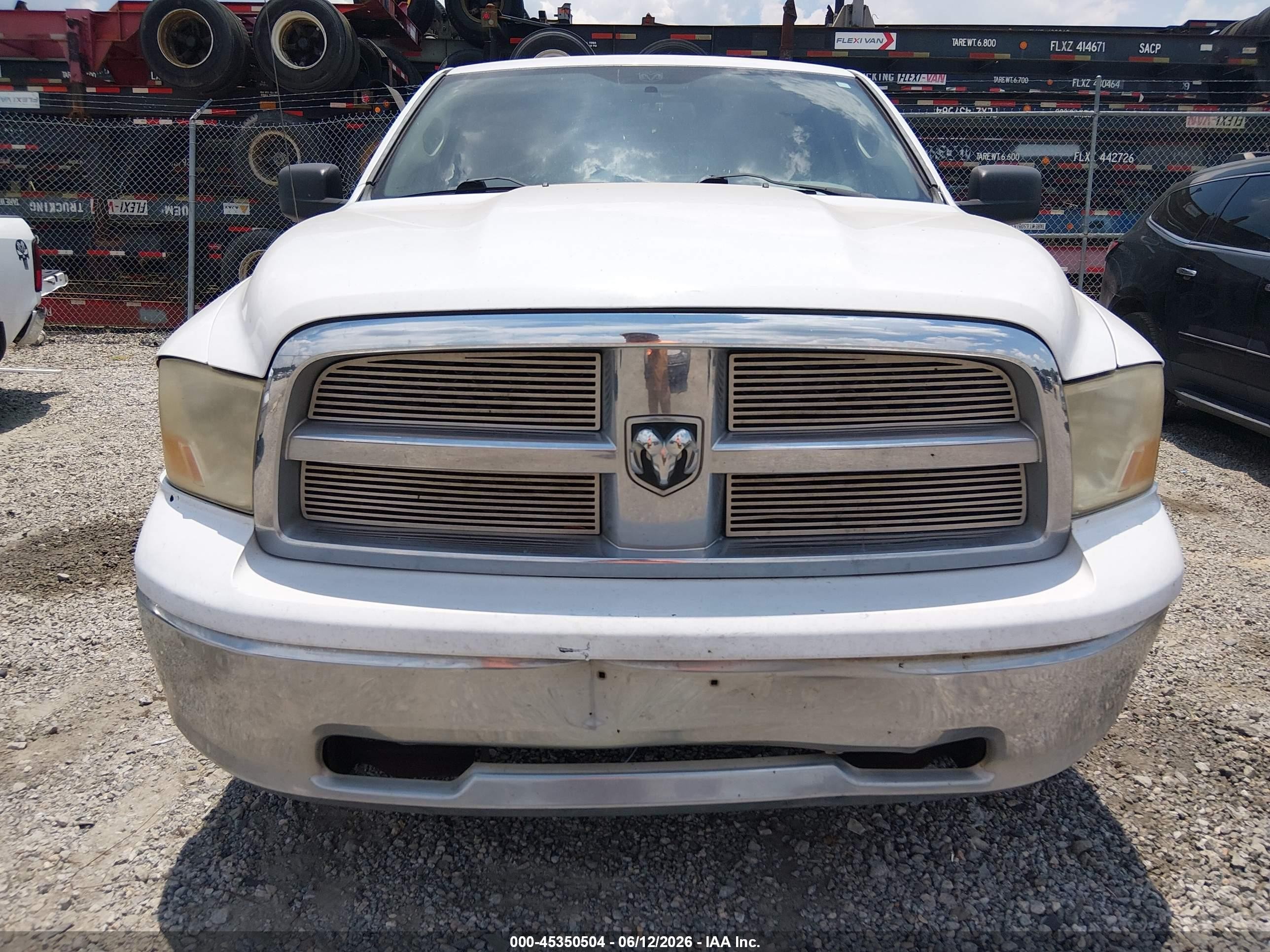 2012 Ram 1500 Slt Белый vin: 1C6RD6GP1CS265897