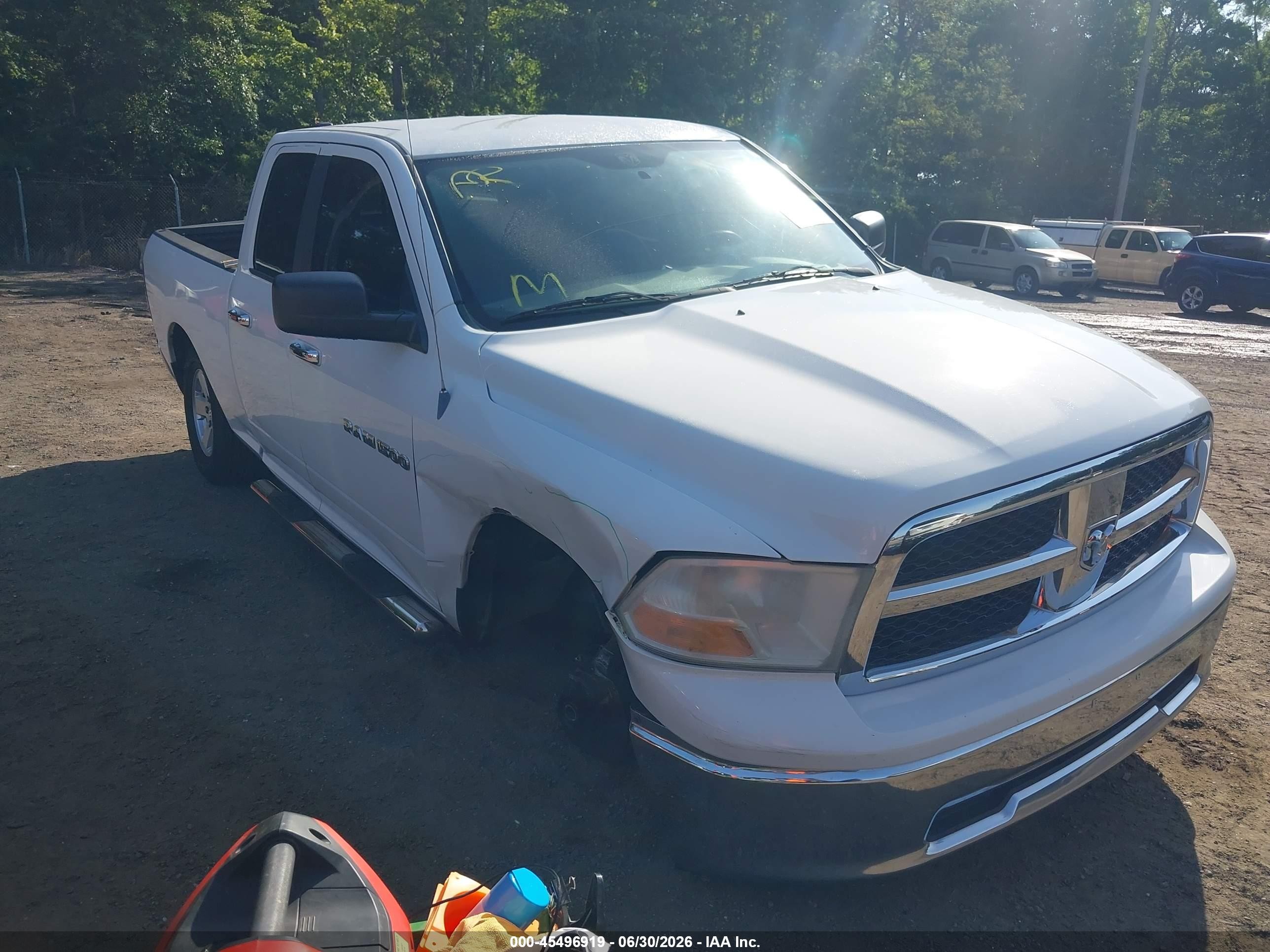 2012 Ram 1500 Slt White vin: 1C6RD6GP2CS100215