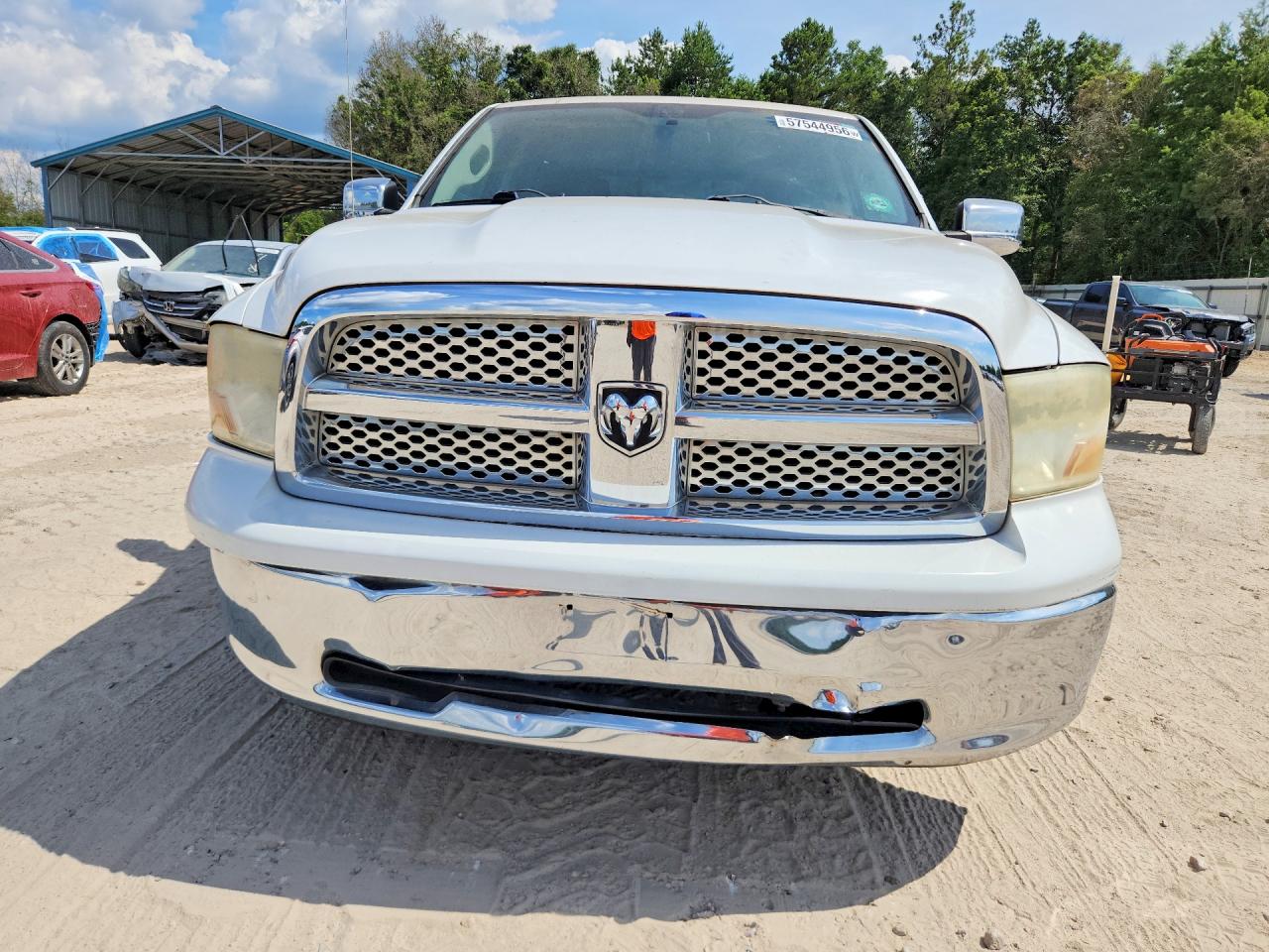 2012 Dodge Ram 1500 Slt White vin: 1C6RD6GP9CS225633