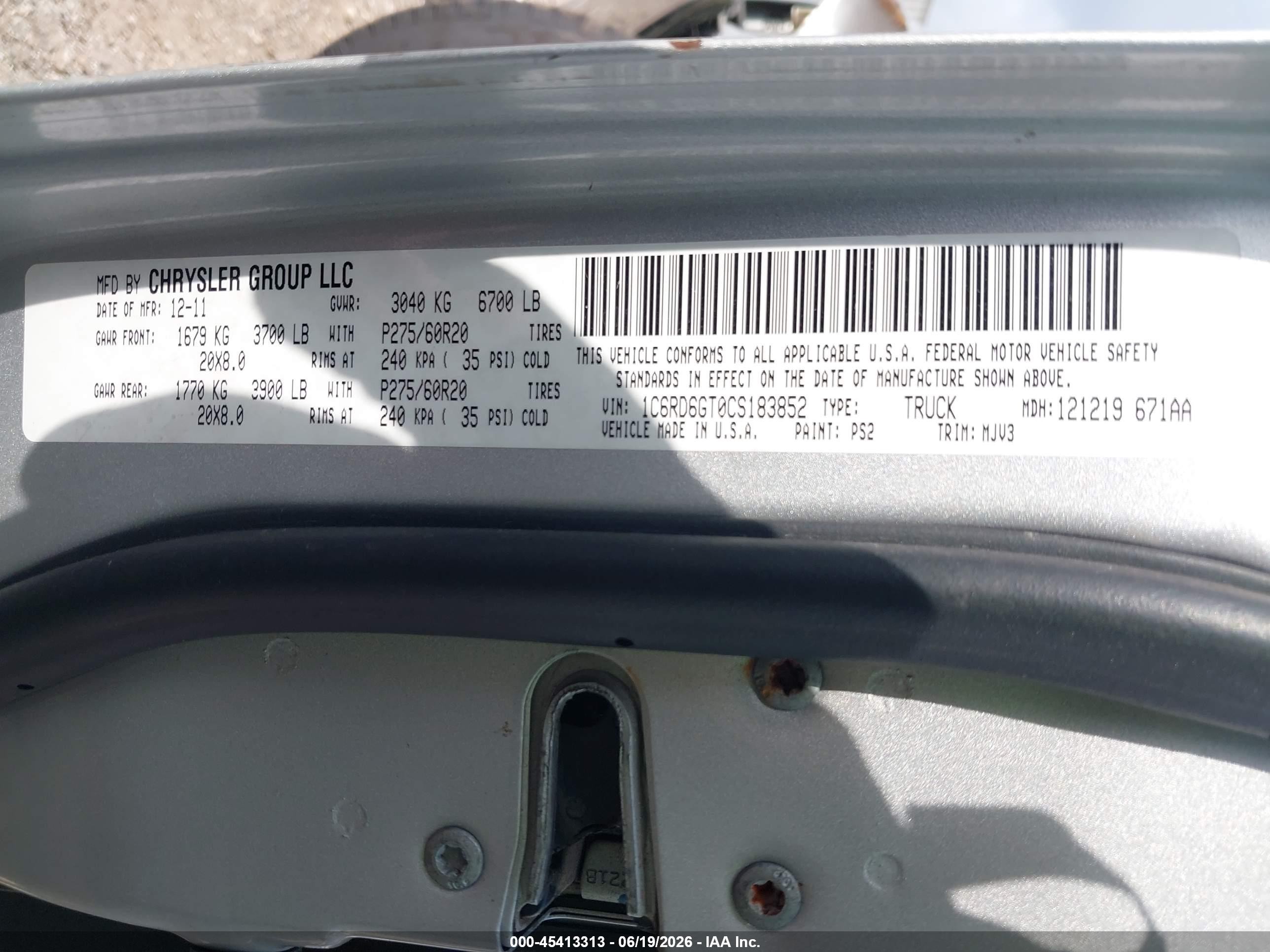 2012 Ram 1500 Slt Silver vin: 1C6RD6GT0CS183852
