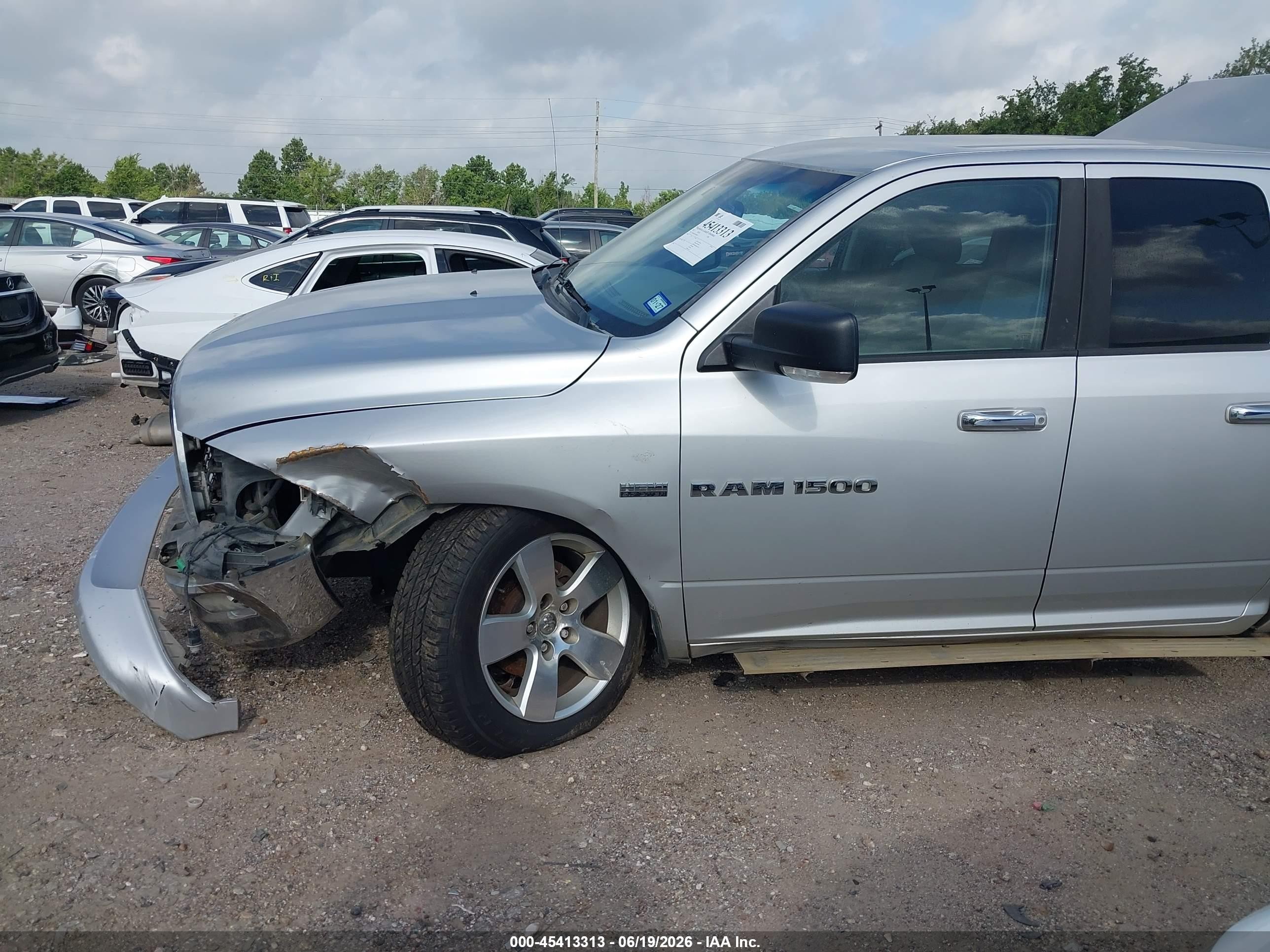 2012 Ram 1500 Slt Silver vin: 1C6RD6GT0CS183852