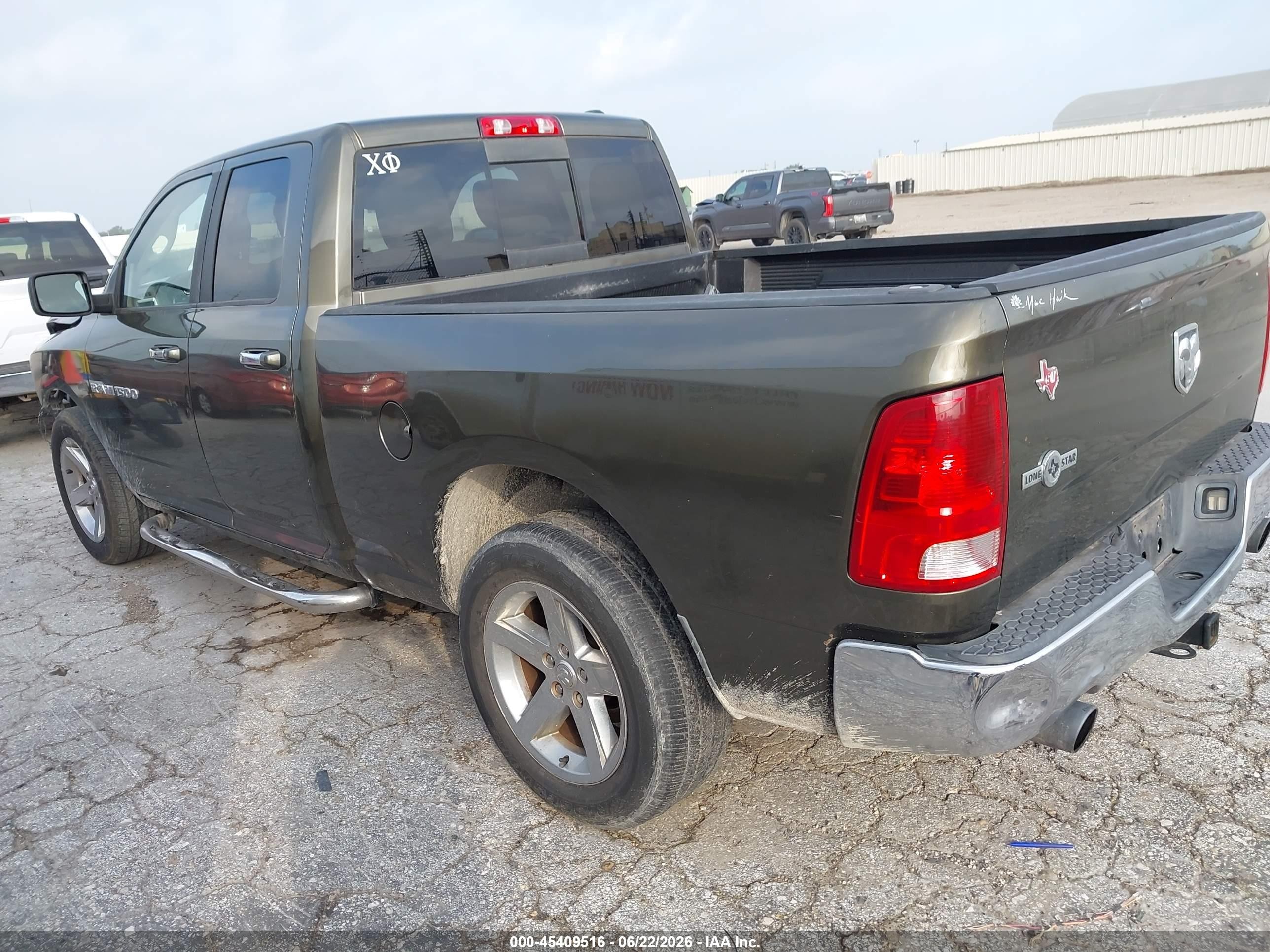 2012 Ram 1500 Slt Green vin: 1C6RD6GT1CS113194