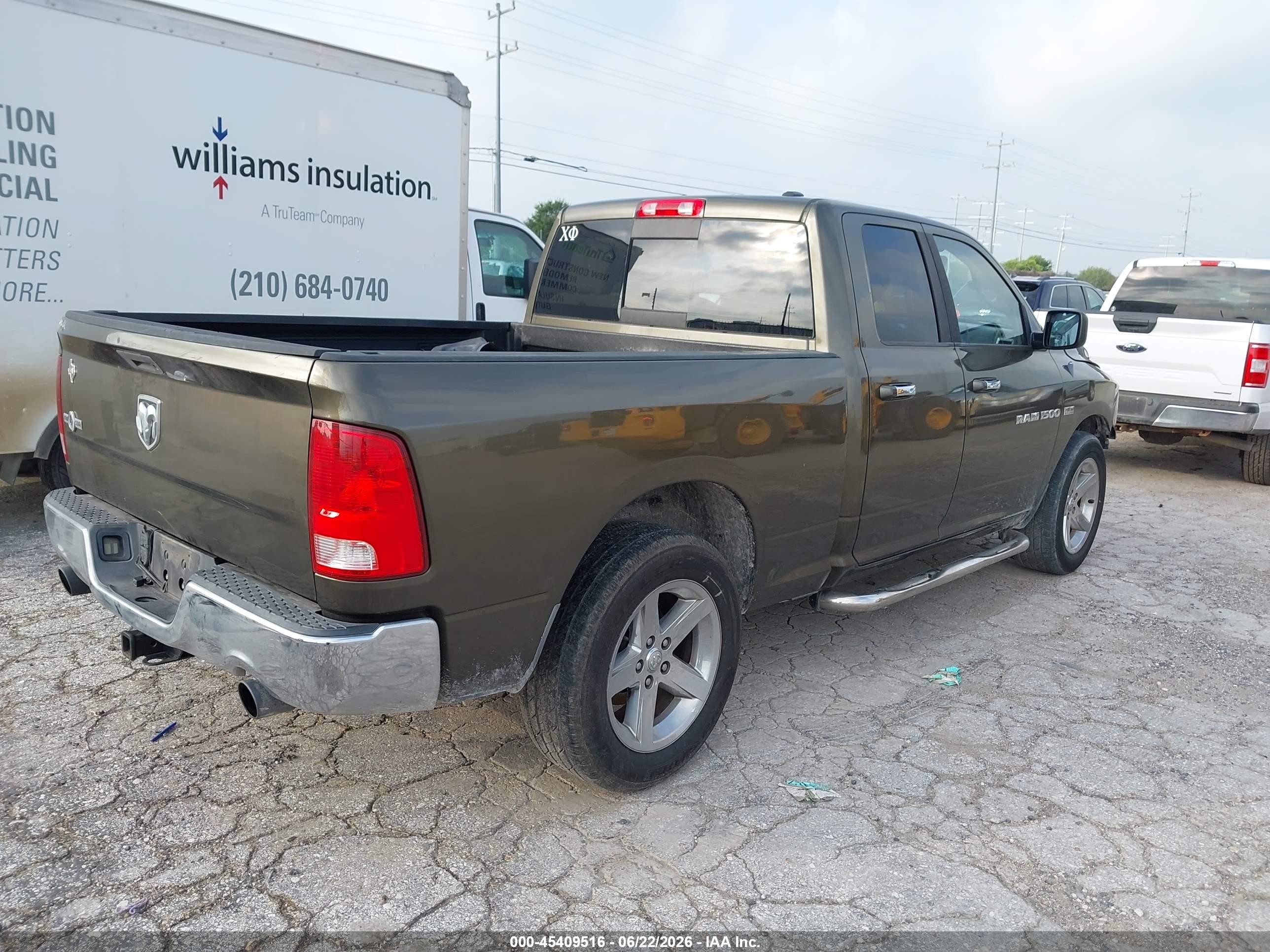 2012 Ram 1500 Slt Green vin: 1C6RD6GT1CS113194