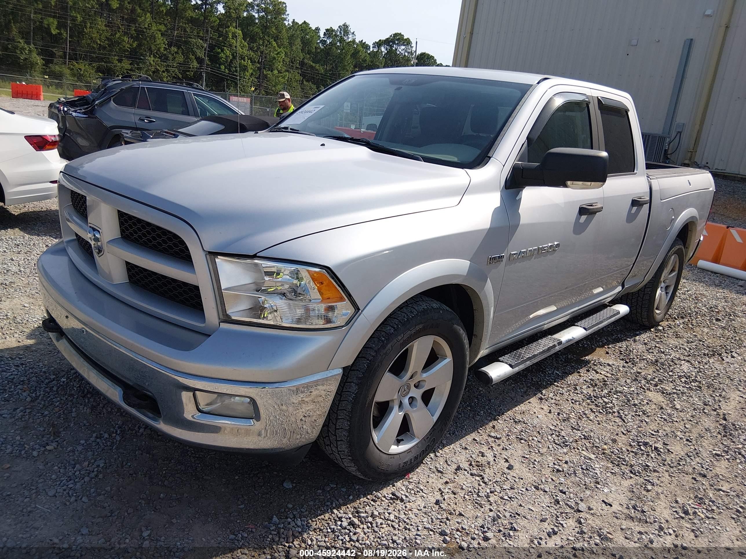 2012 Ram 1500 Outdoorsman Silver vin: 1C6RD6GT2CS212977