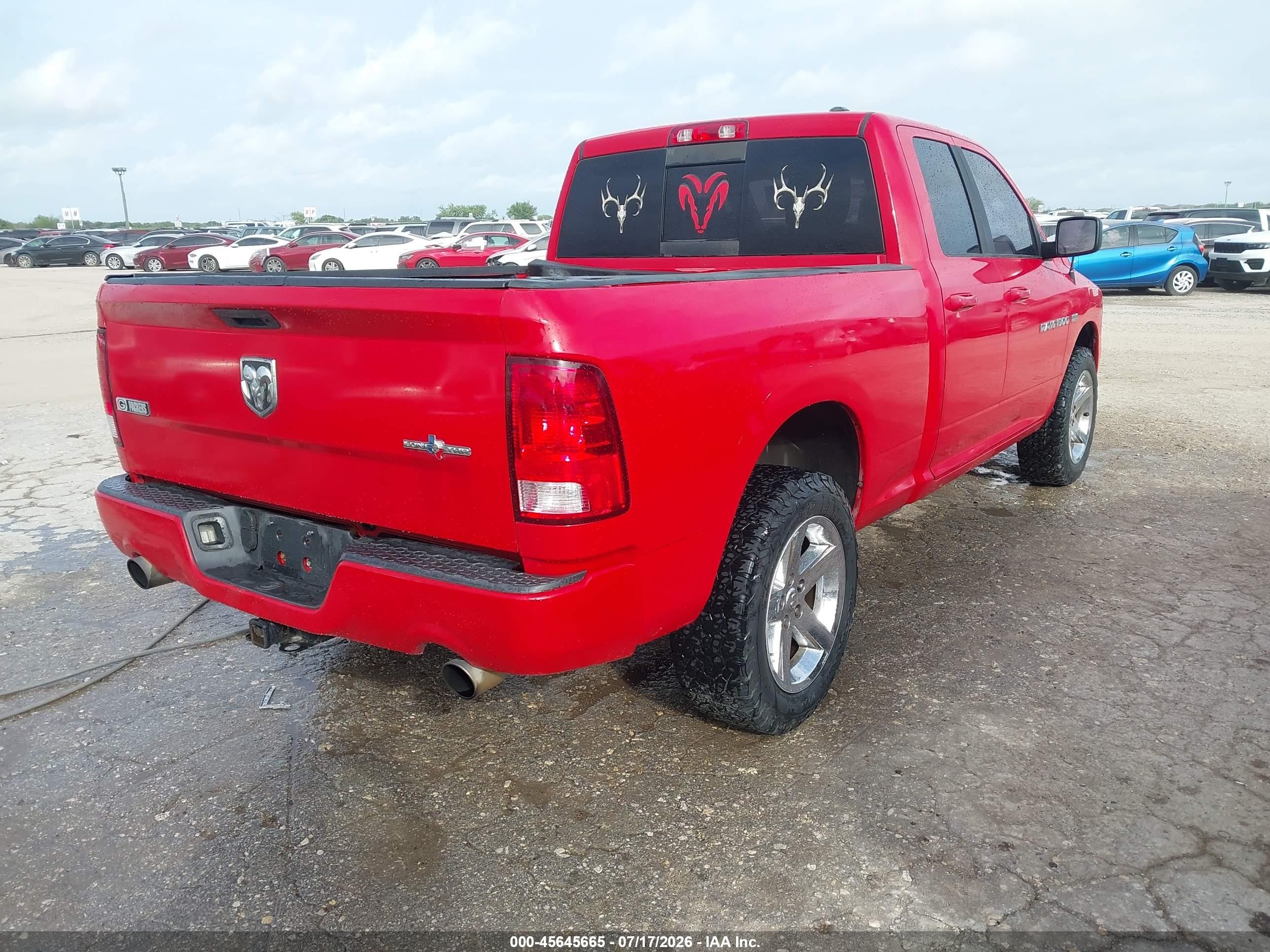 2012 Ram 1500 Sport Red vin: 1C6RD6HT3CS112692
