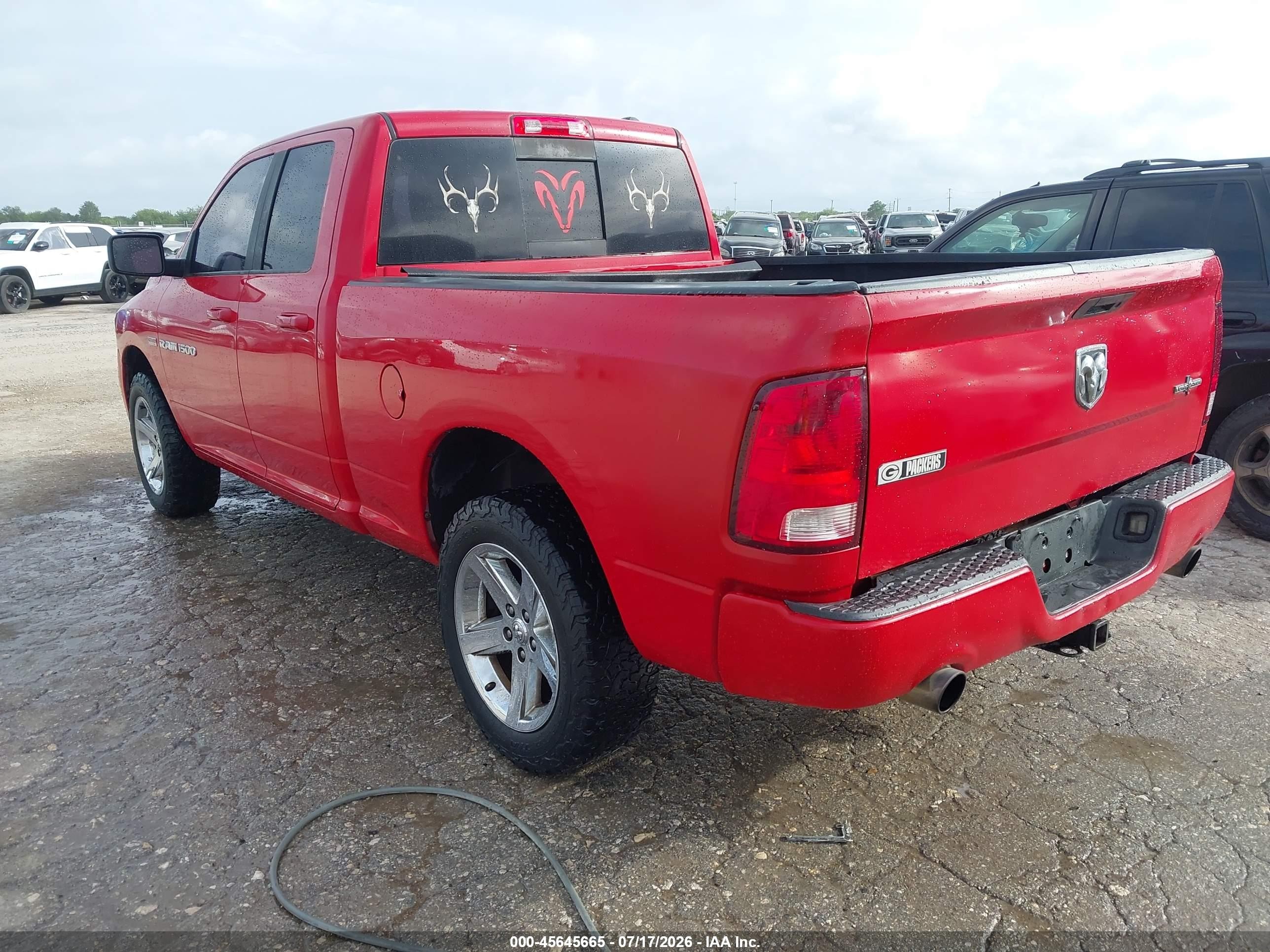 2012 Ram 1500 Sport Red vin: 1C6RD6HT3CS112692