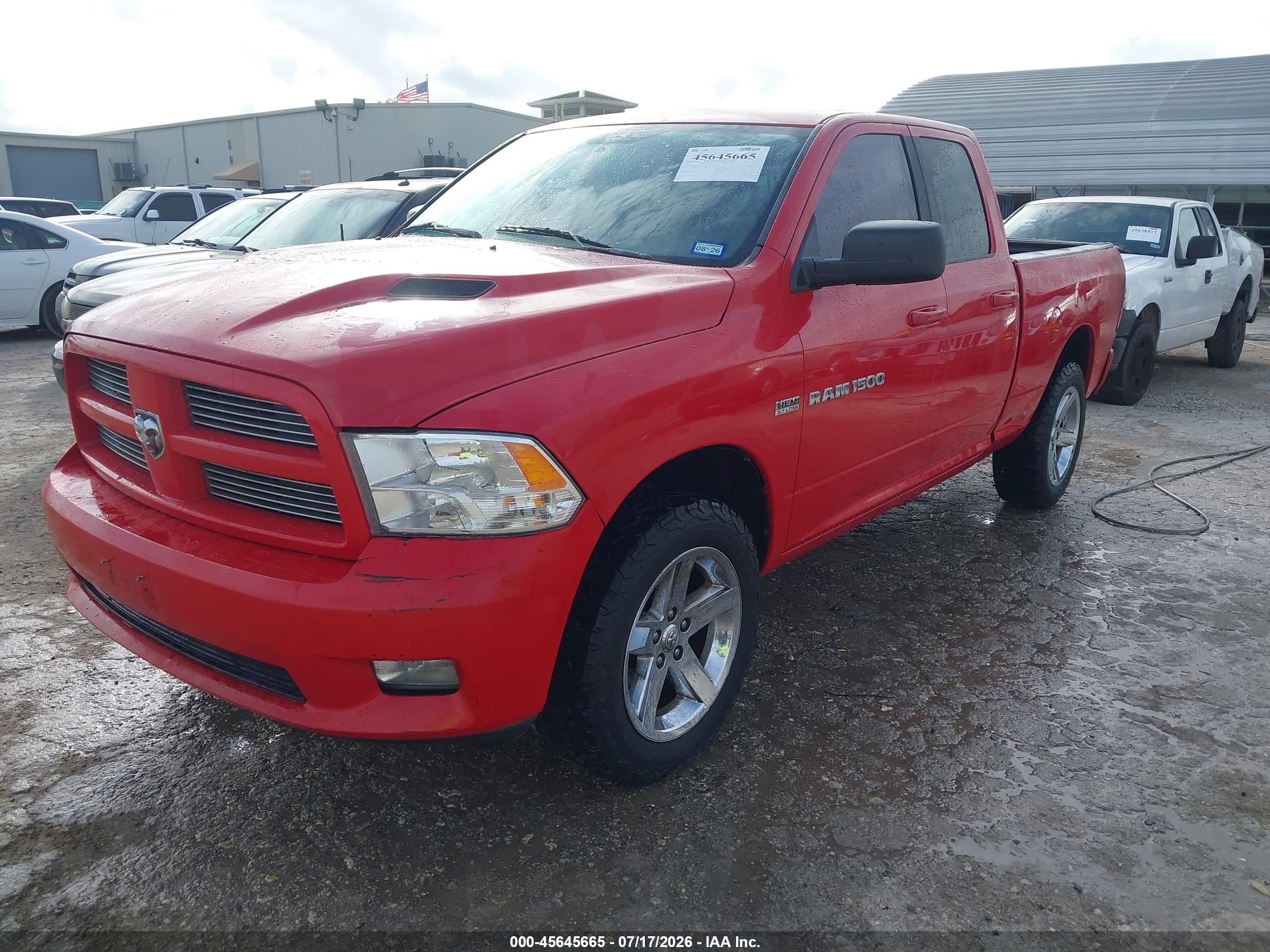 2012 Ram 1500 Sport Red vin: 1C6RD6HT3CS112692