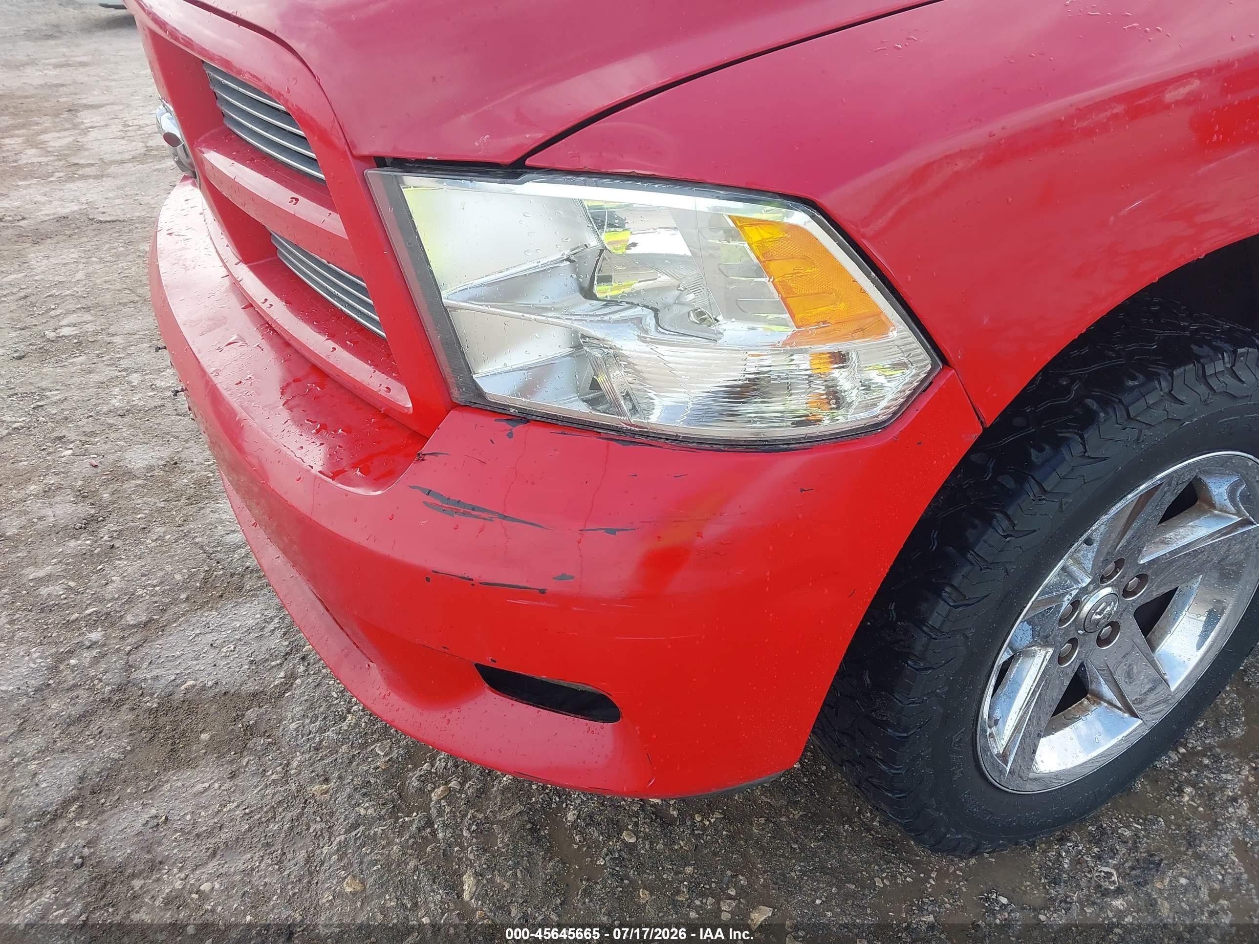 2012 Ram 1500 Sport Red vin: 1C6RD6HT3CS112692