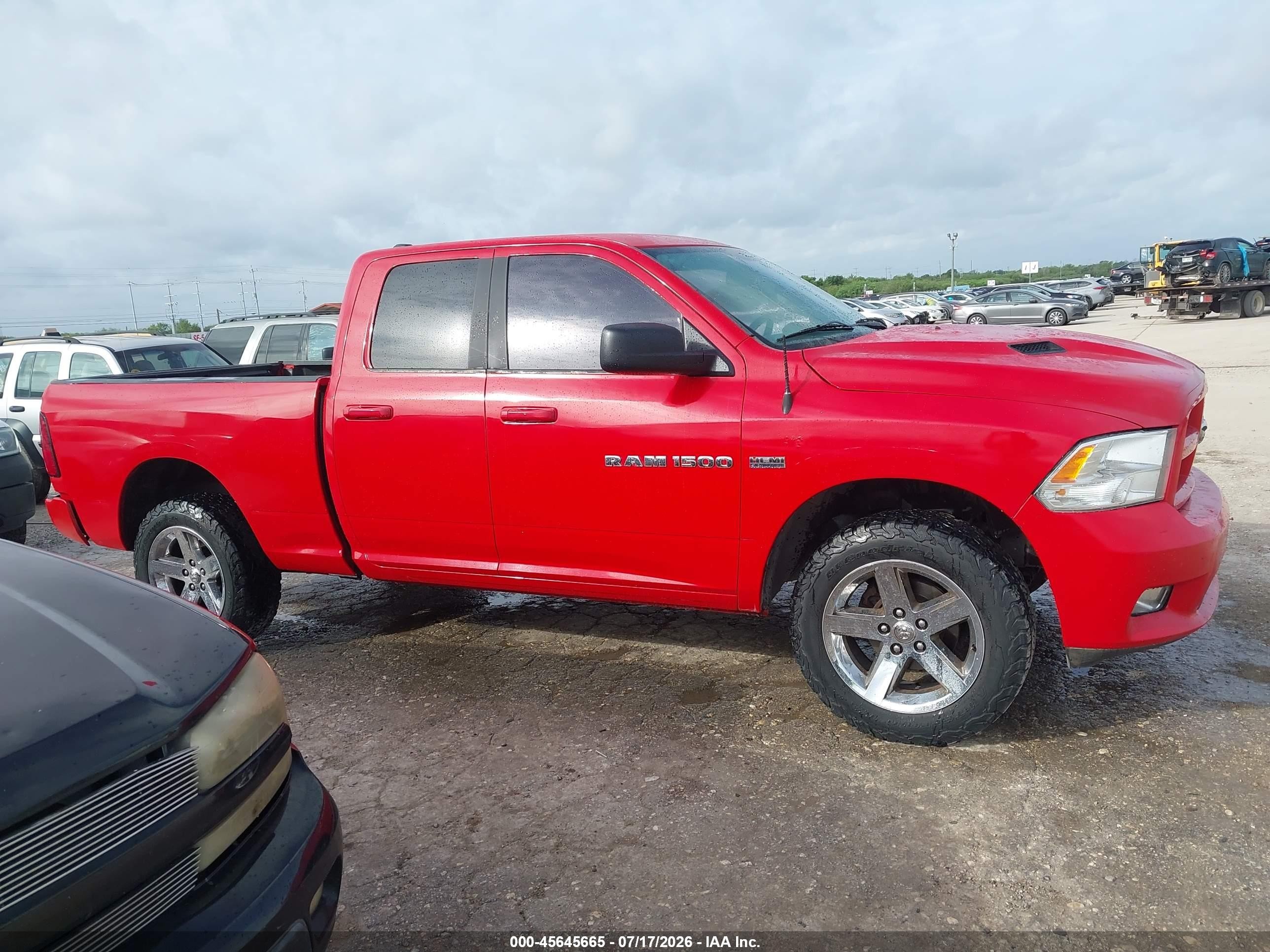 2012 Ram 1500 Sport Red vin: 1C6RD6HT3CS112692