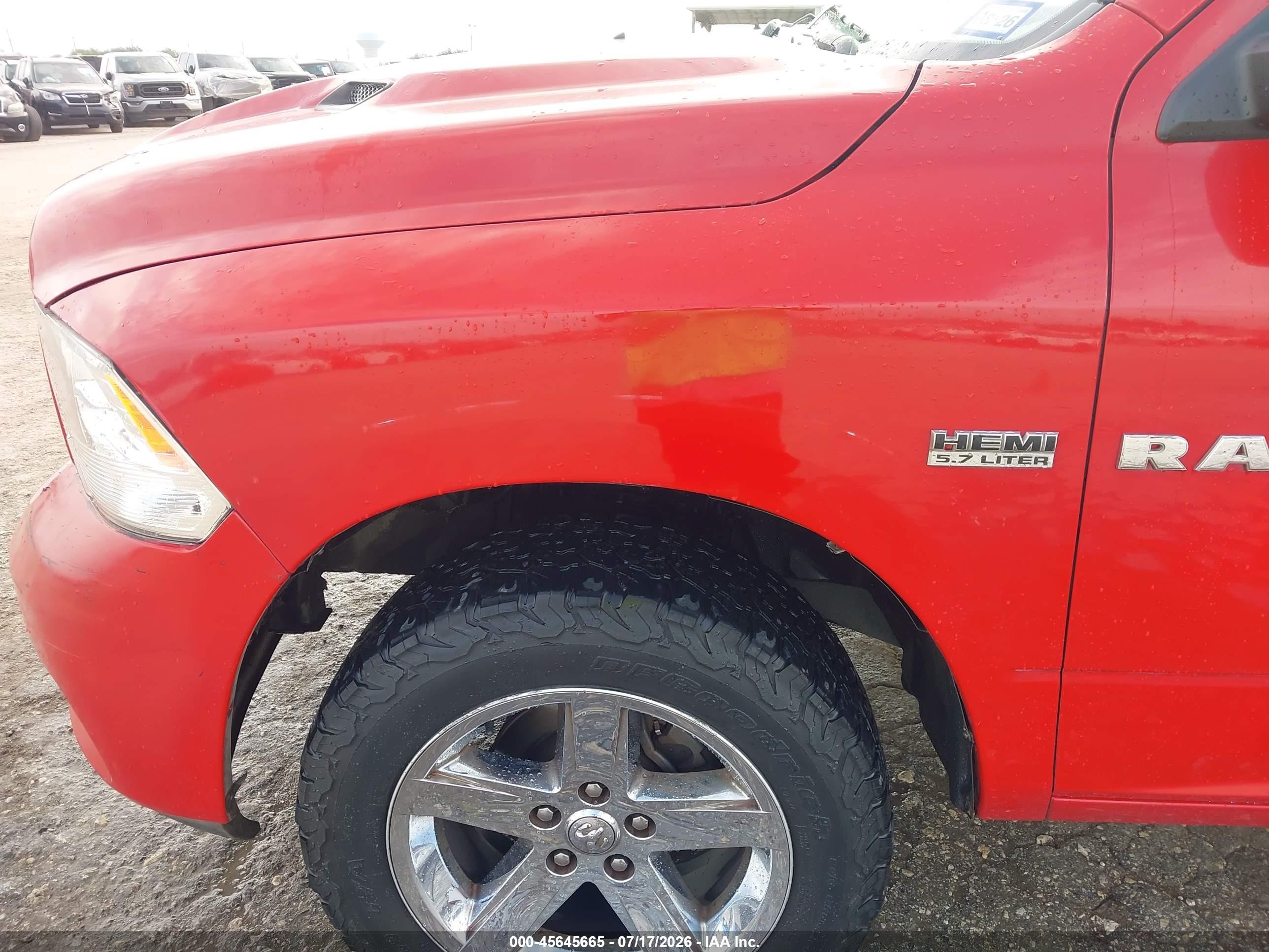 2012 Ram 1500 Sport Red vin: 1C6RD6HT3CS112692