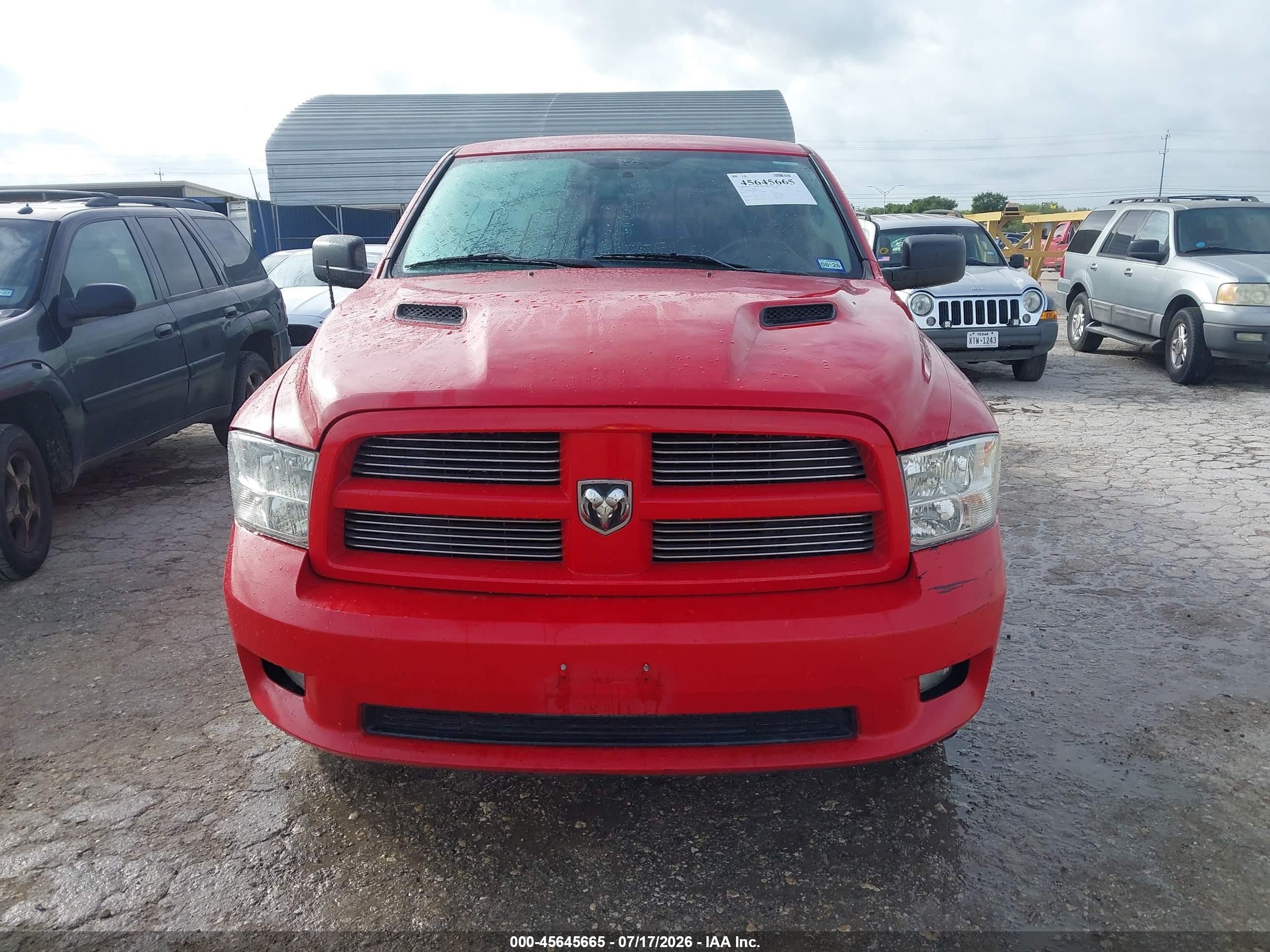 2012 Ram 1500 Sport Red vin: 1C6RD6HT3CS112692