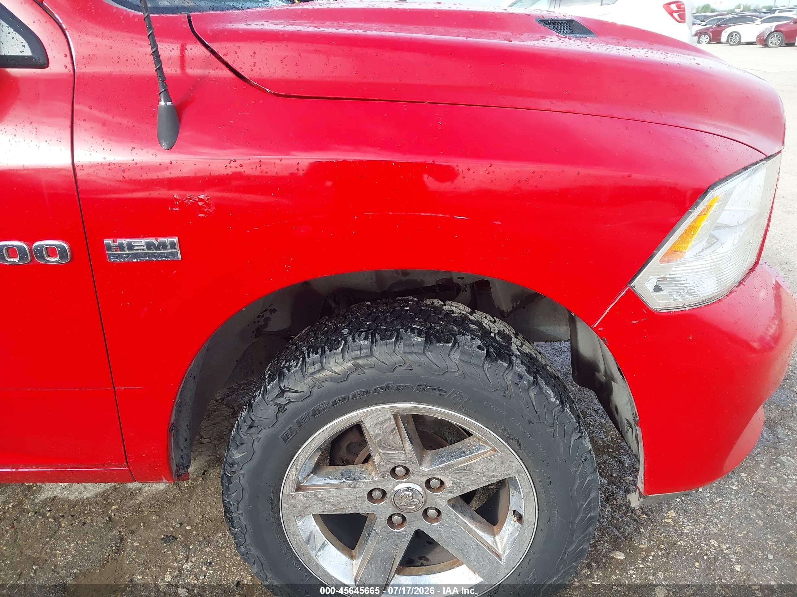 2012 Ram 1500 Sport Red vin: 1C6RD6HT3CS112692