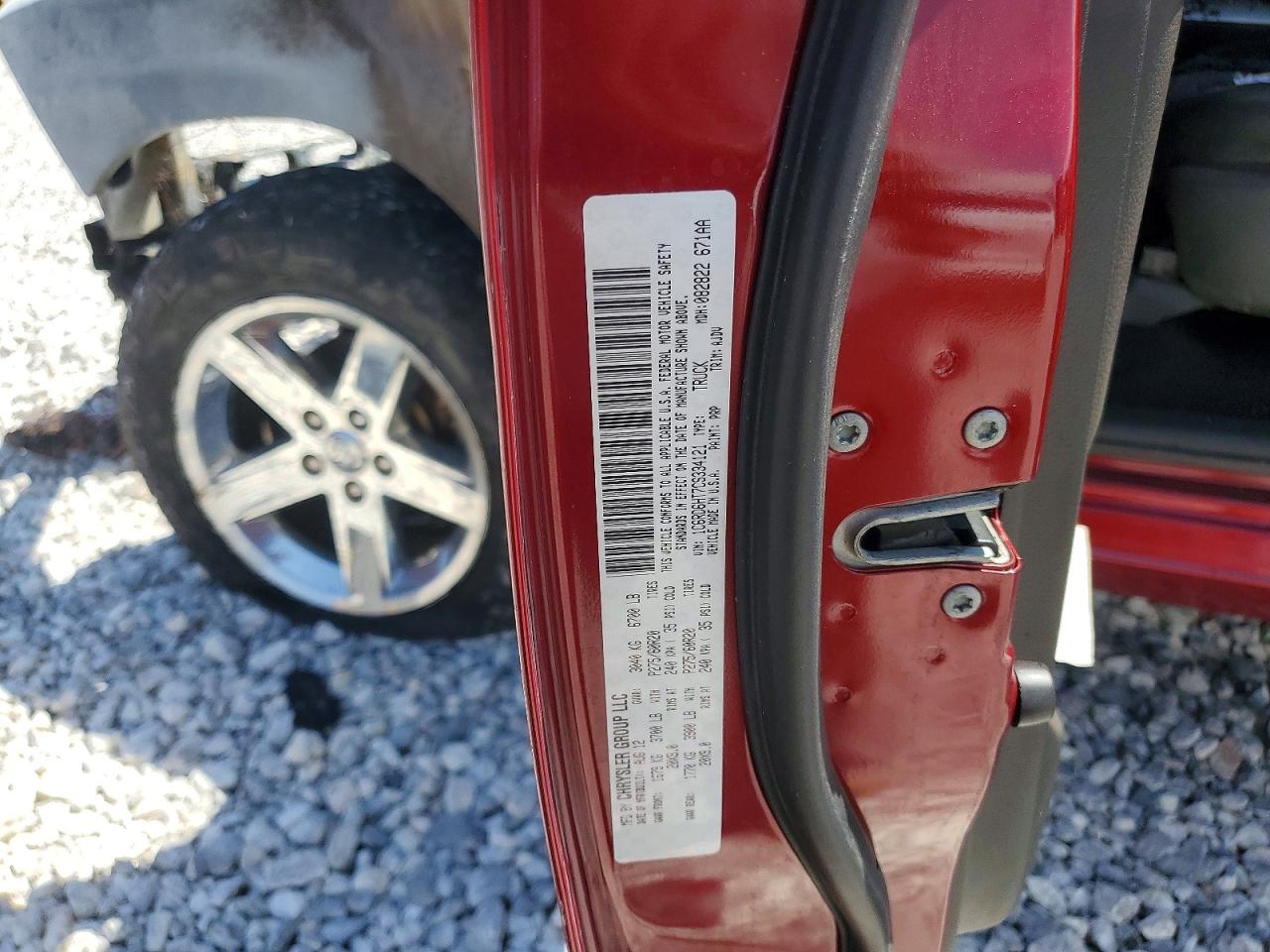 2012 Dodge Ram 1500 Sport Red vin: 1C6RD6HT7CS334121