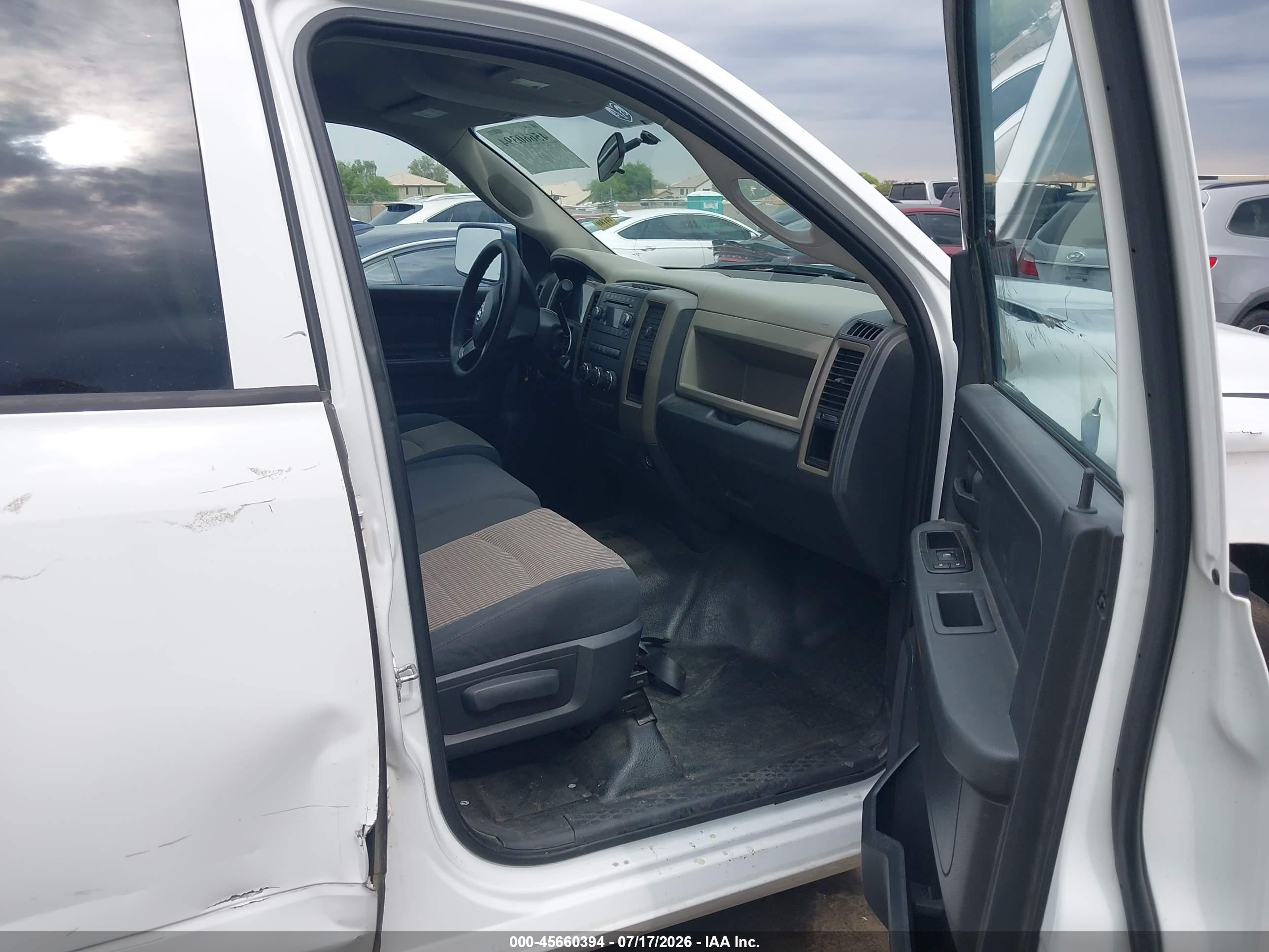2012 Ram 1500 St White vin: 1C6RD6KP3CS265679