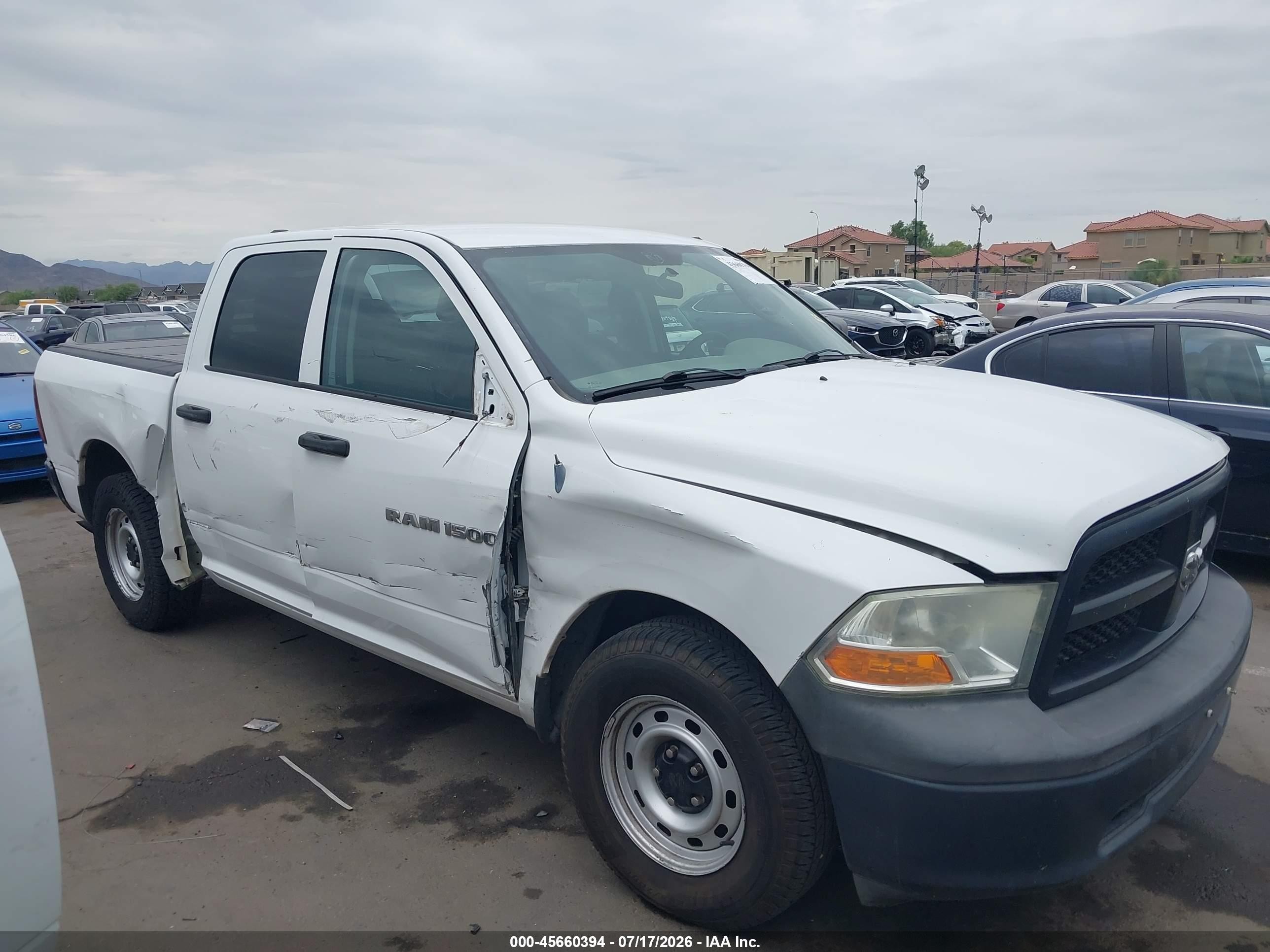 2012 Ram 1500 St White vin: 1C6RD6KP3CS265679