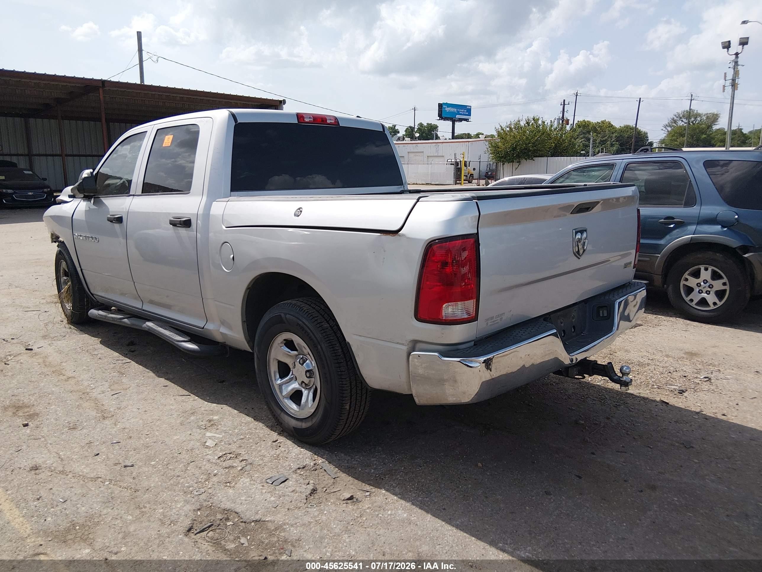 2012 Ram 1500 Tradesman Silver vin: 1C6RD6KP4CS235171