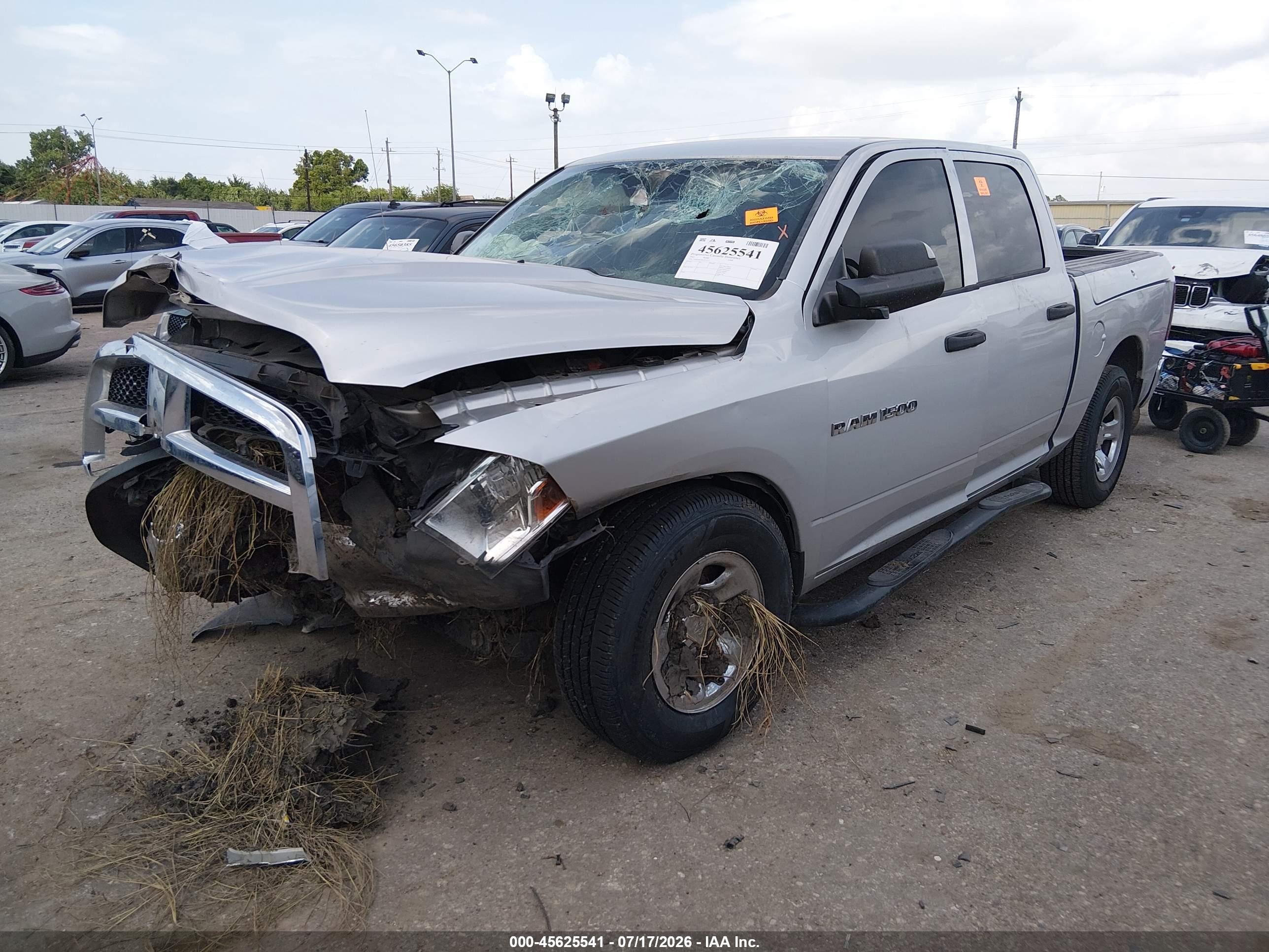 2012 Ram 1500 Tradesman Silver vin: 1C6RD6KP4CS235171