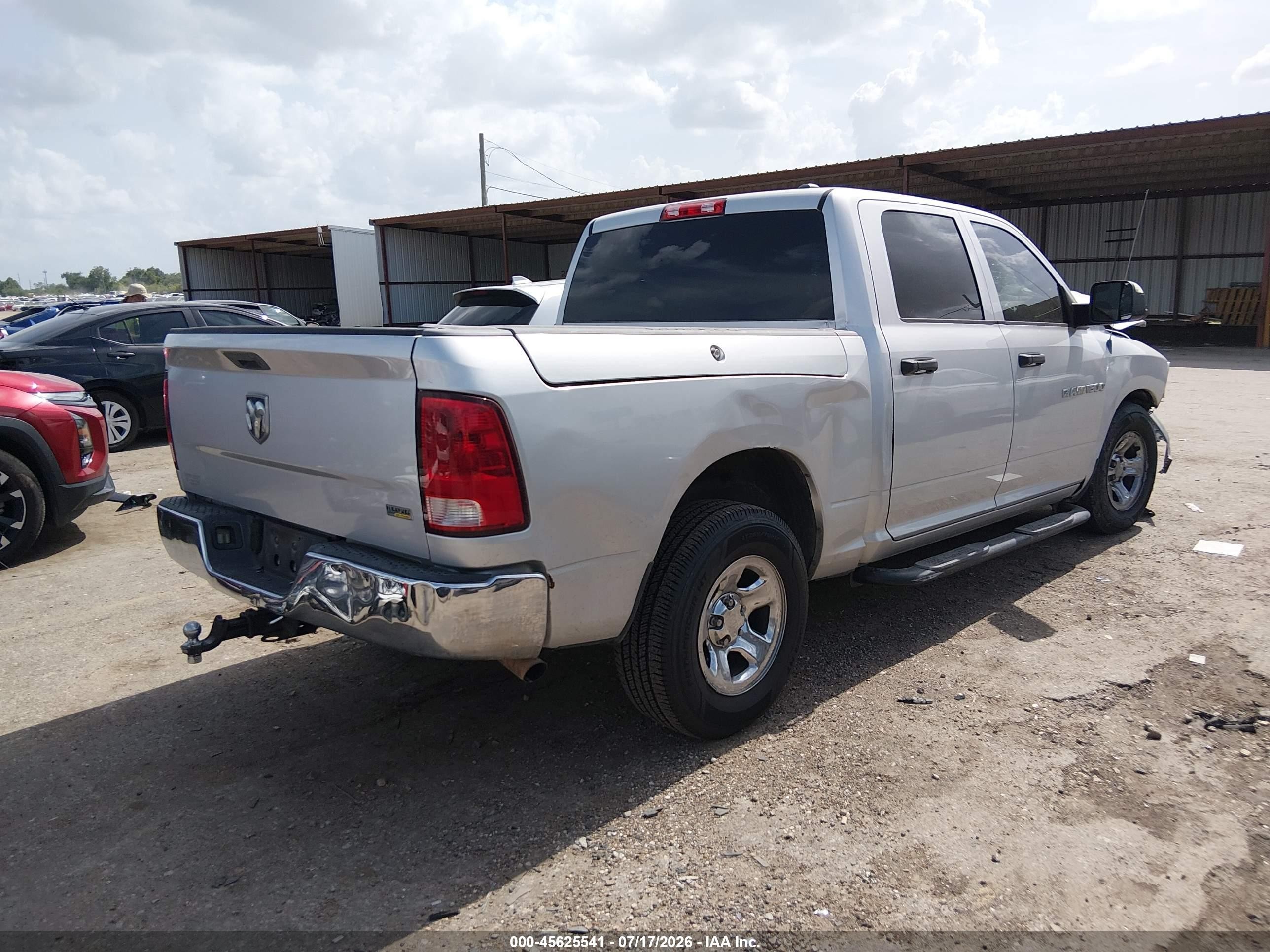 2012 Ram 1500 Tradesman Silver vin: 1C6RD6KP4CS235171