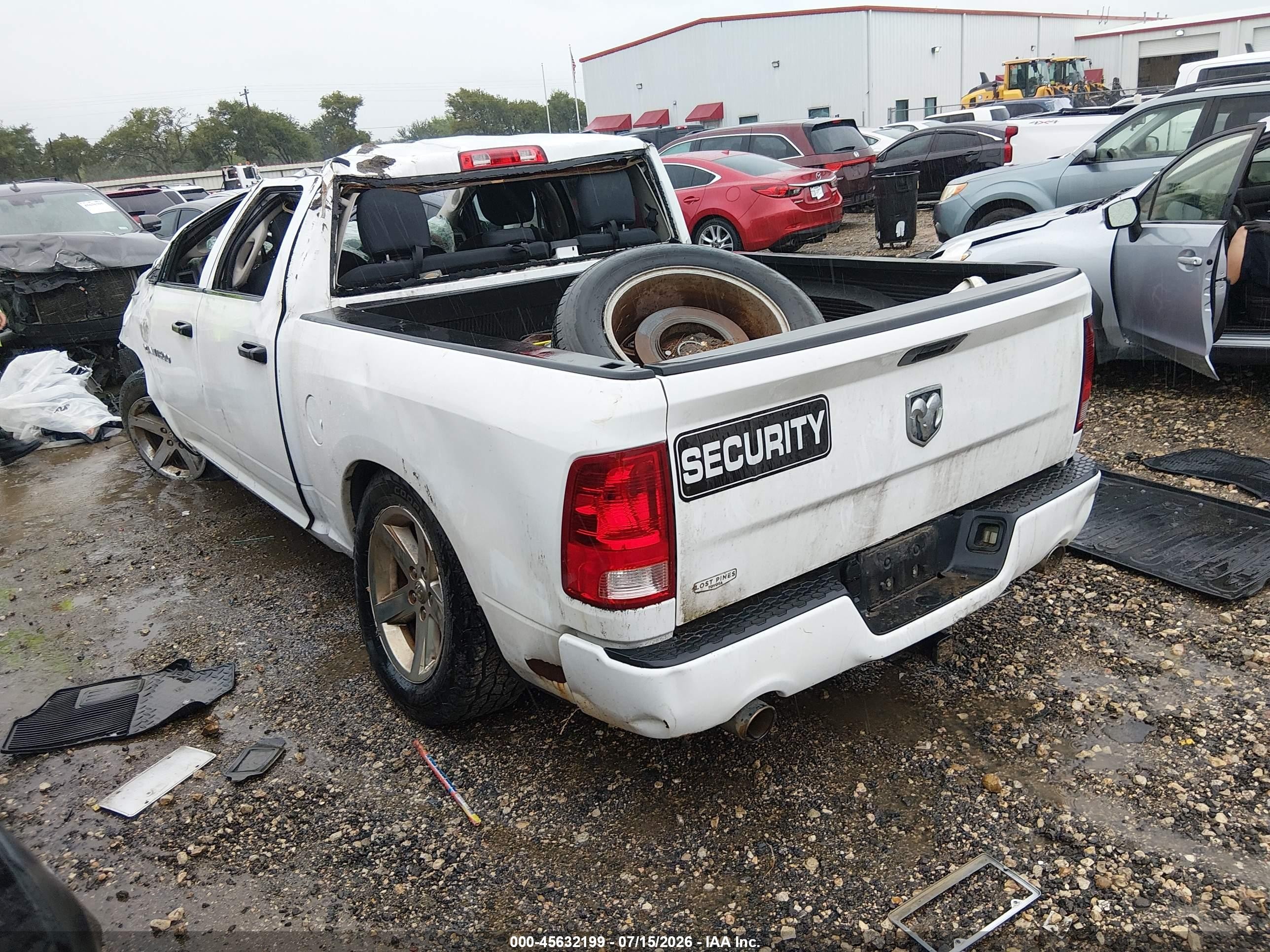 2012 Ram 1500 Express White vin: 1C6RD6KT1CS201105