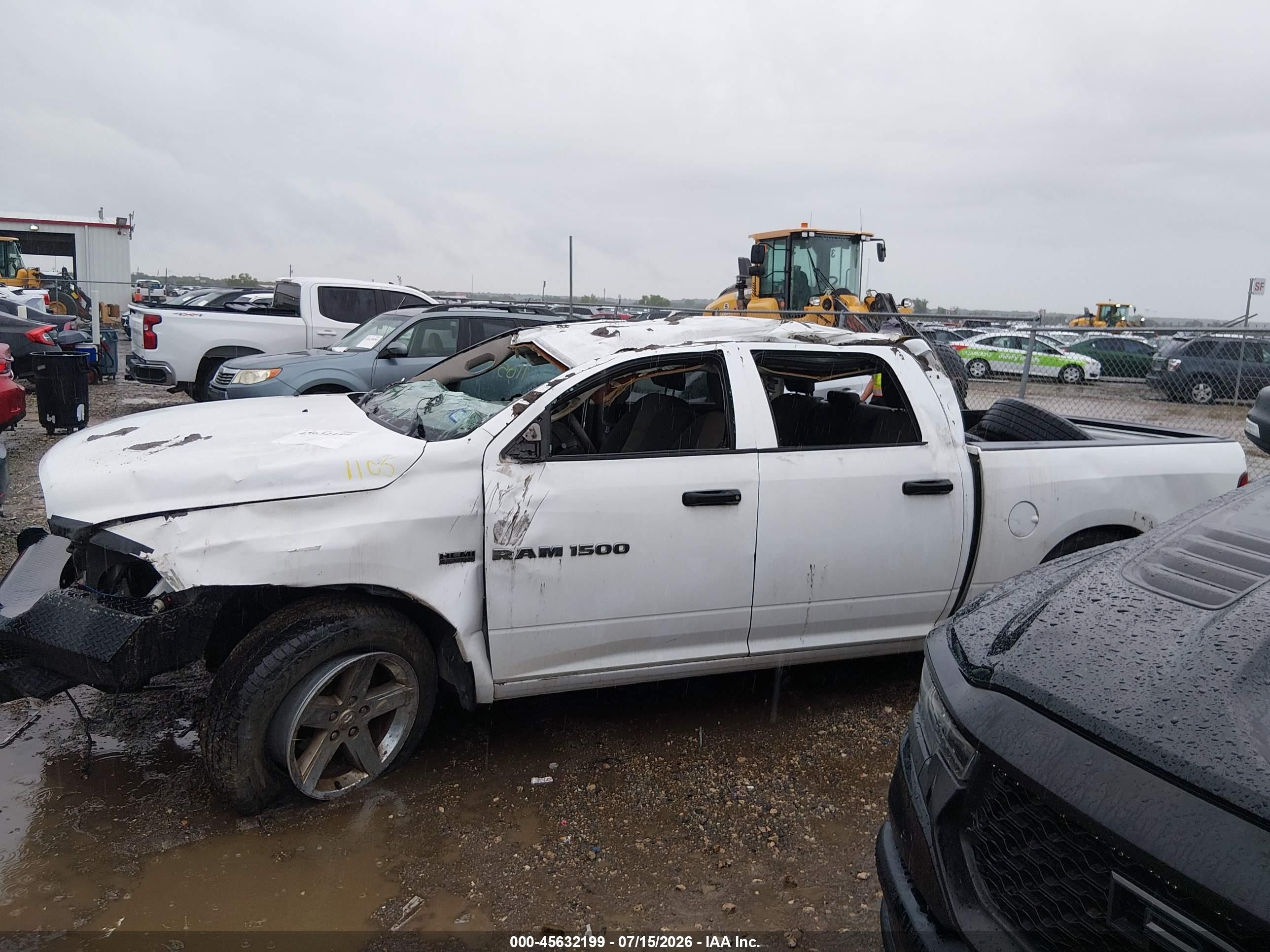 2012 Ram 1500 Express White vin: 1C6RD6KT1CS201105