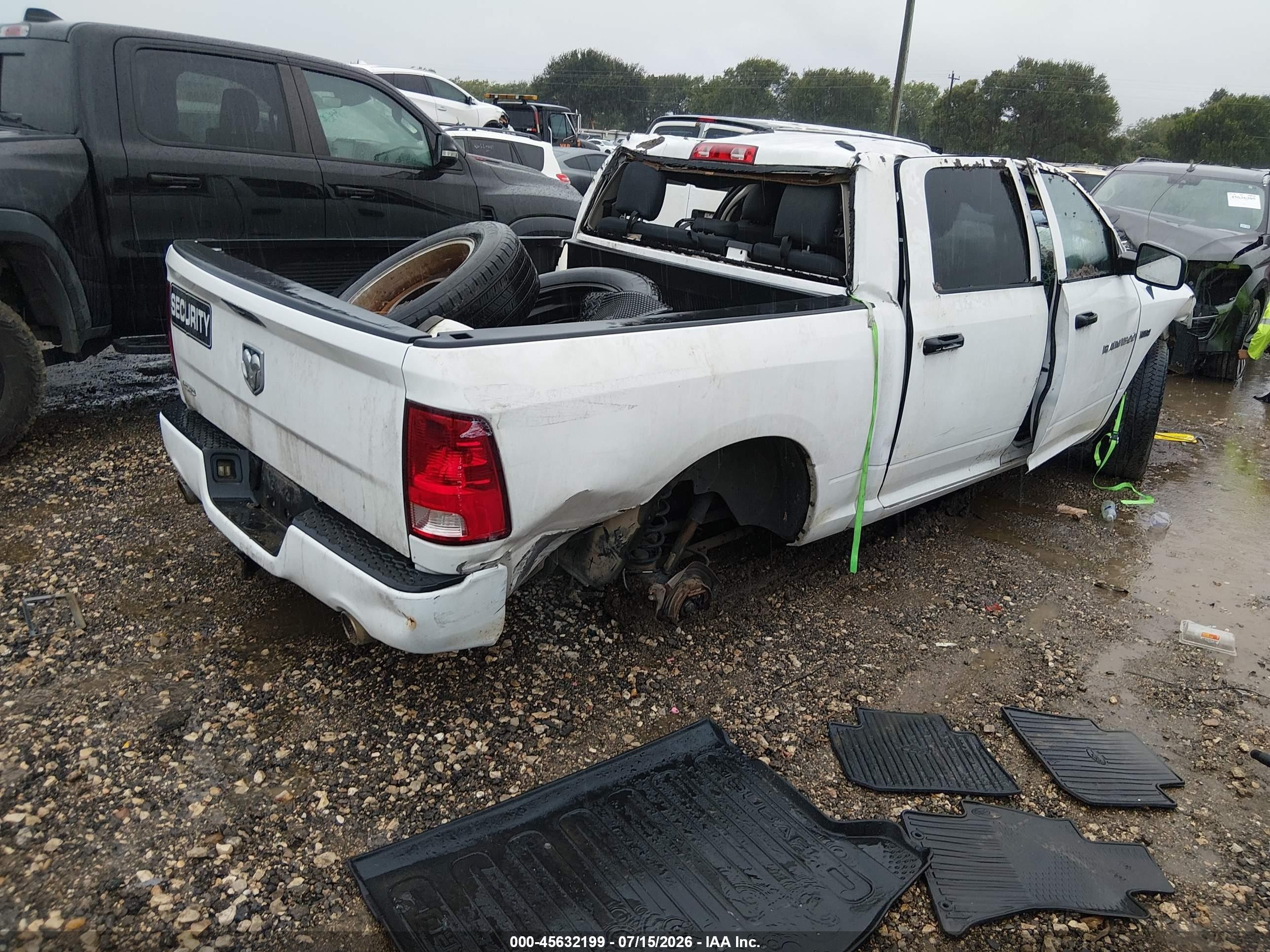 2012 Ram 1500 Express White vin: 1C6RD6KT1CS201105