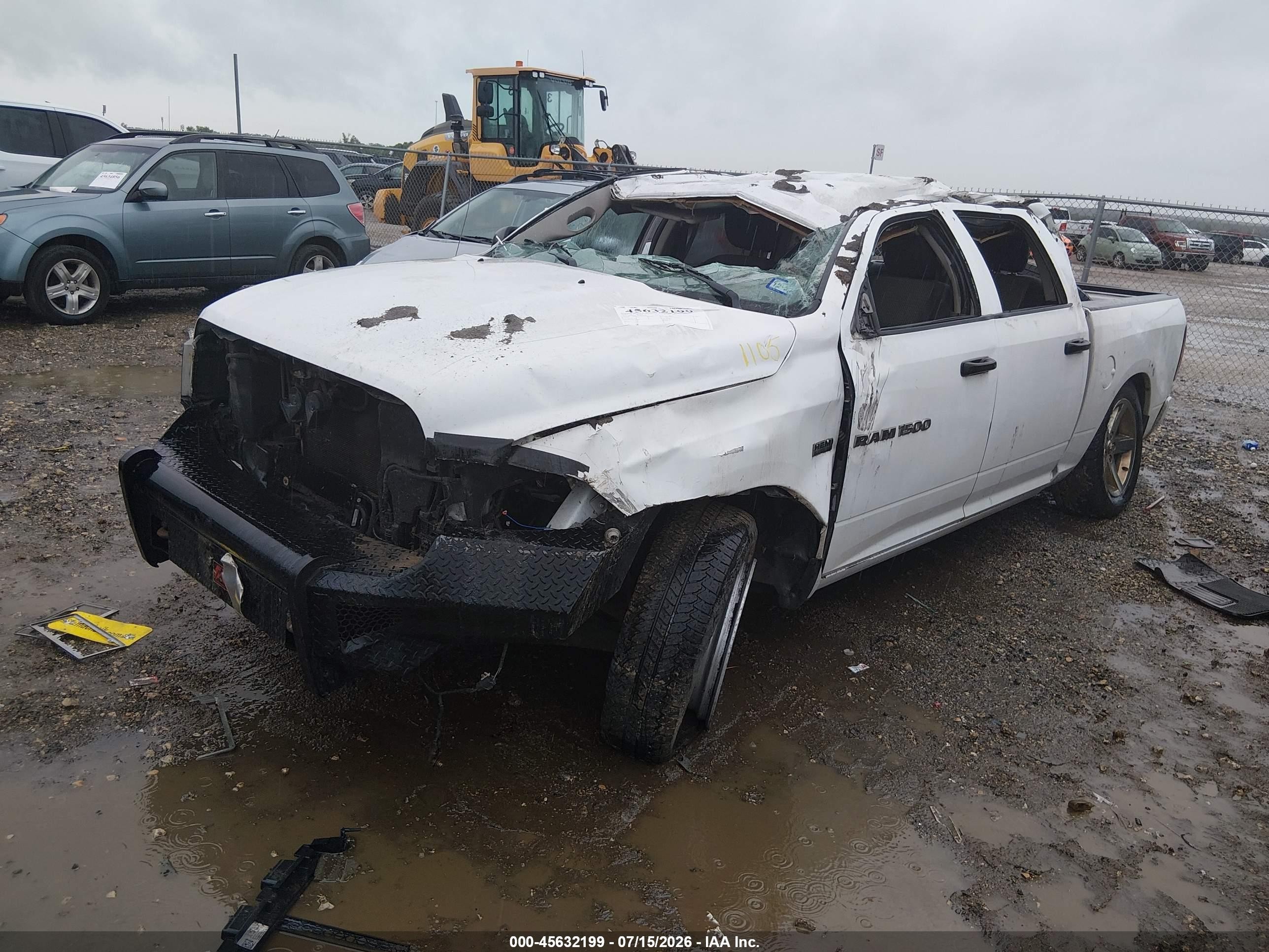 2012 Ram 1500 Express White vin: 1C6RD6KT1CS201105