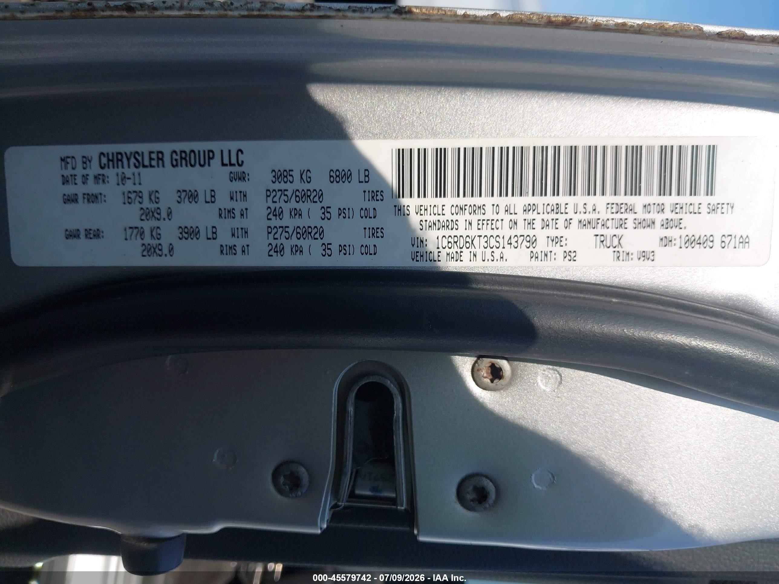 2012 Ram 1500 St Silver vin: 1C6RD6KT3CS143790