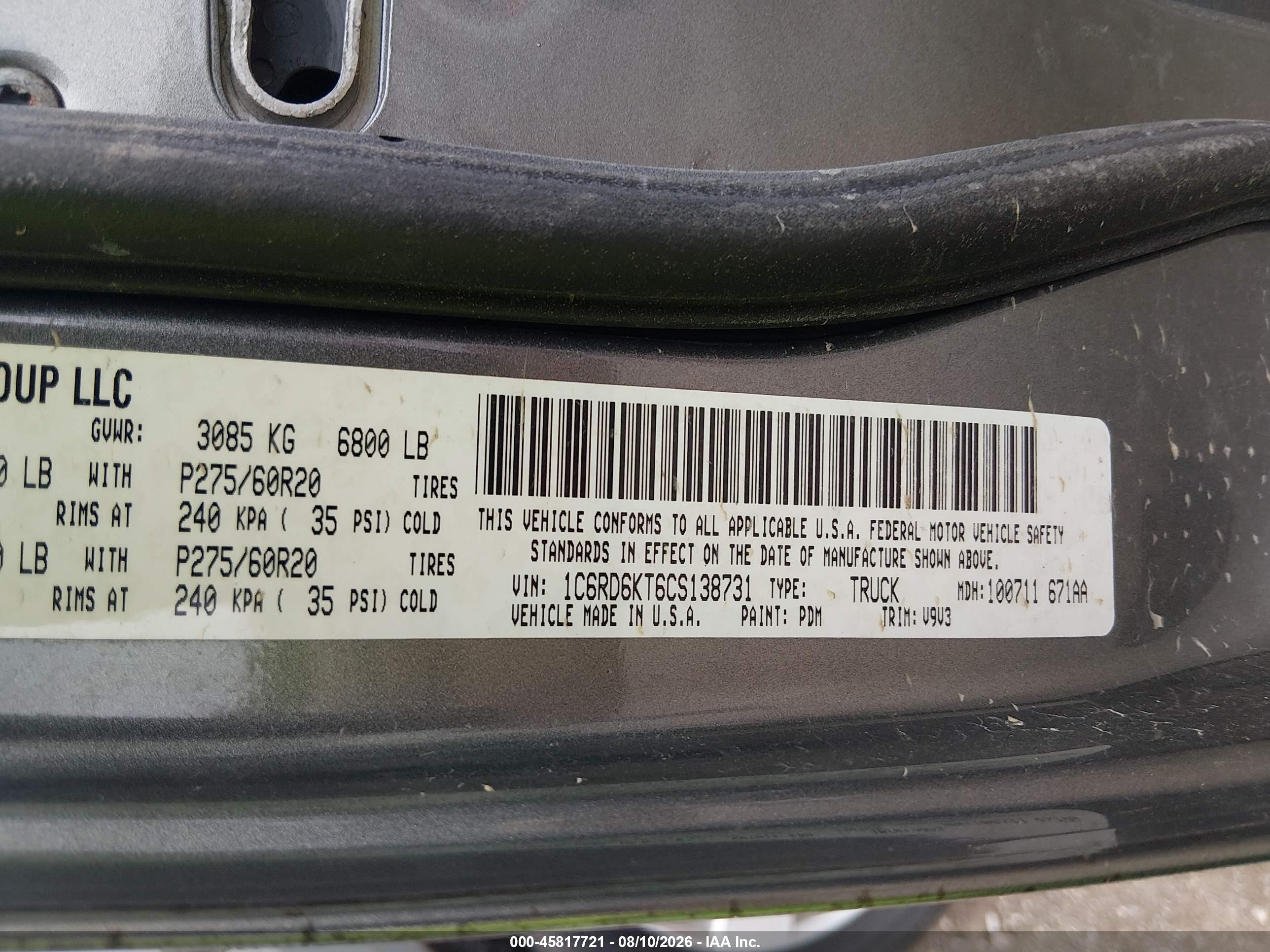 2012 Ram 1500 Express Gray vin: 1C6RD6KT6CS138731
